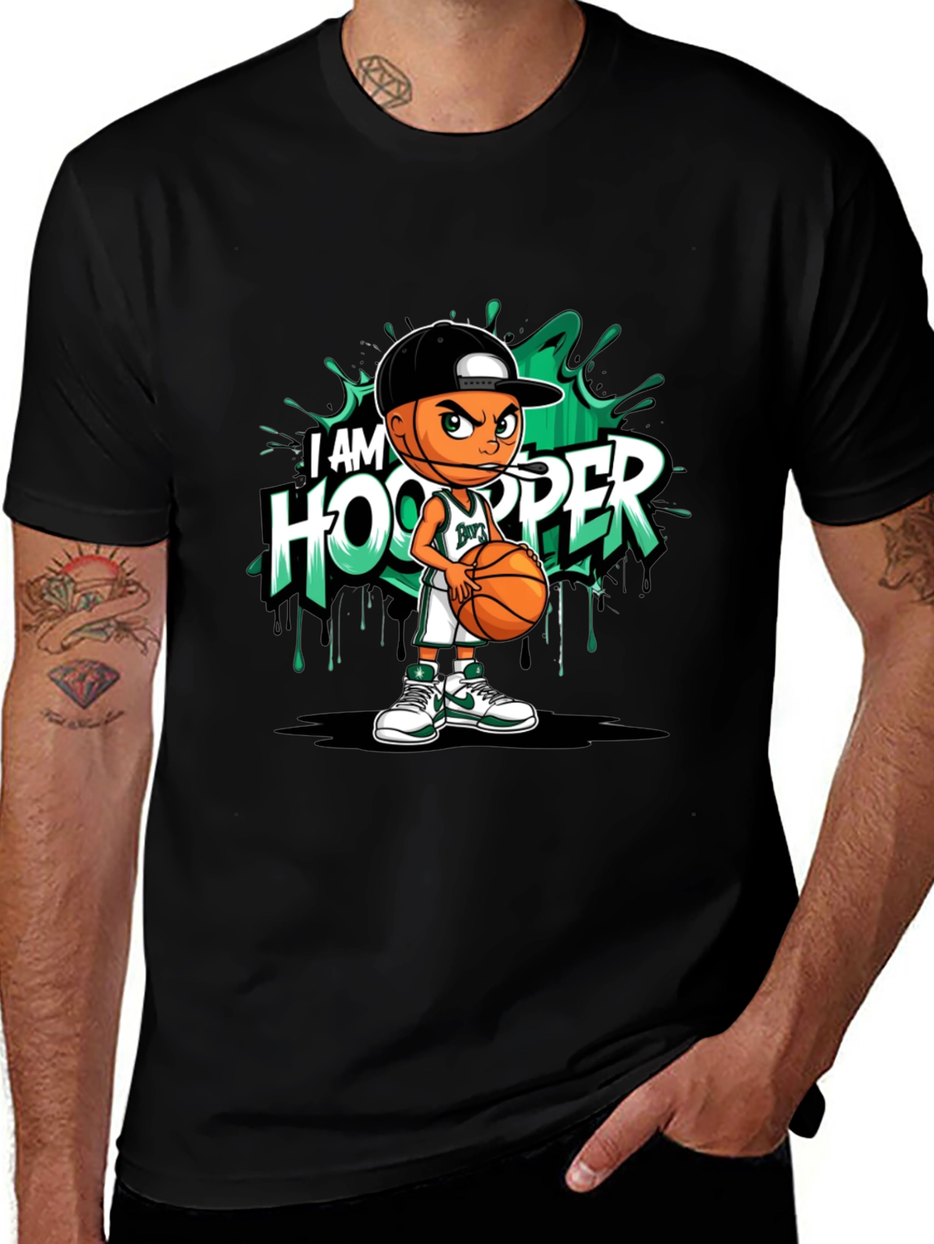 I am Hooper T-Shirt - Basketball Cartoon Graphic