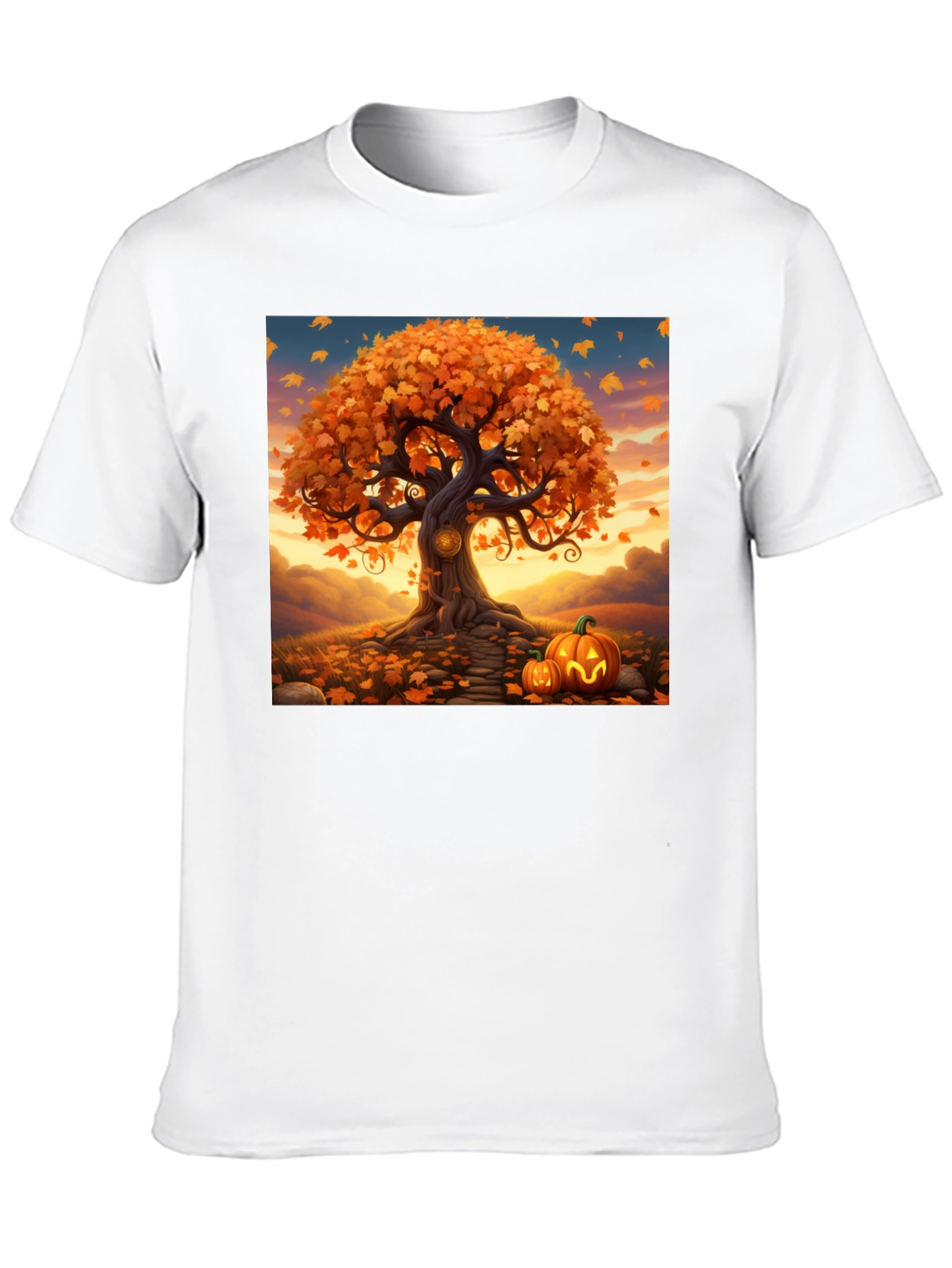 Fall Tree & Pumpkins Graphic Tee
