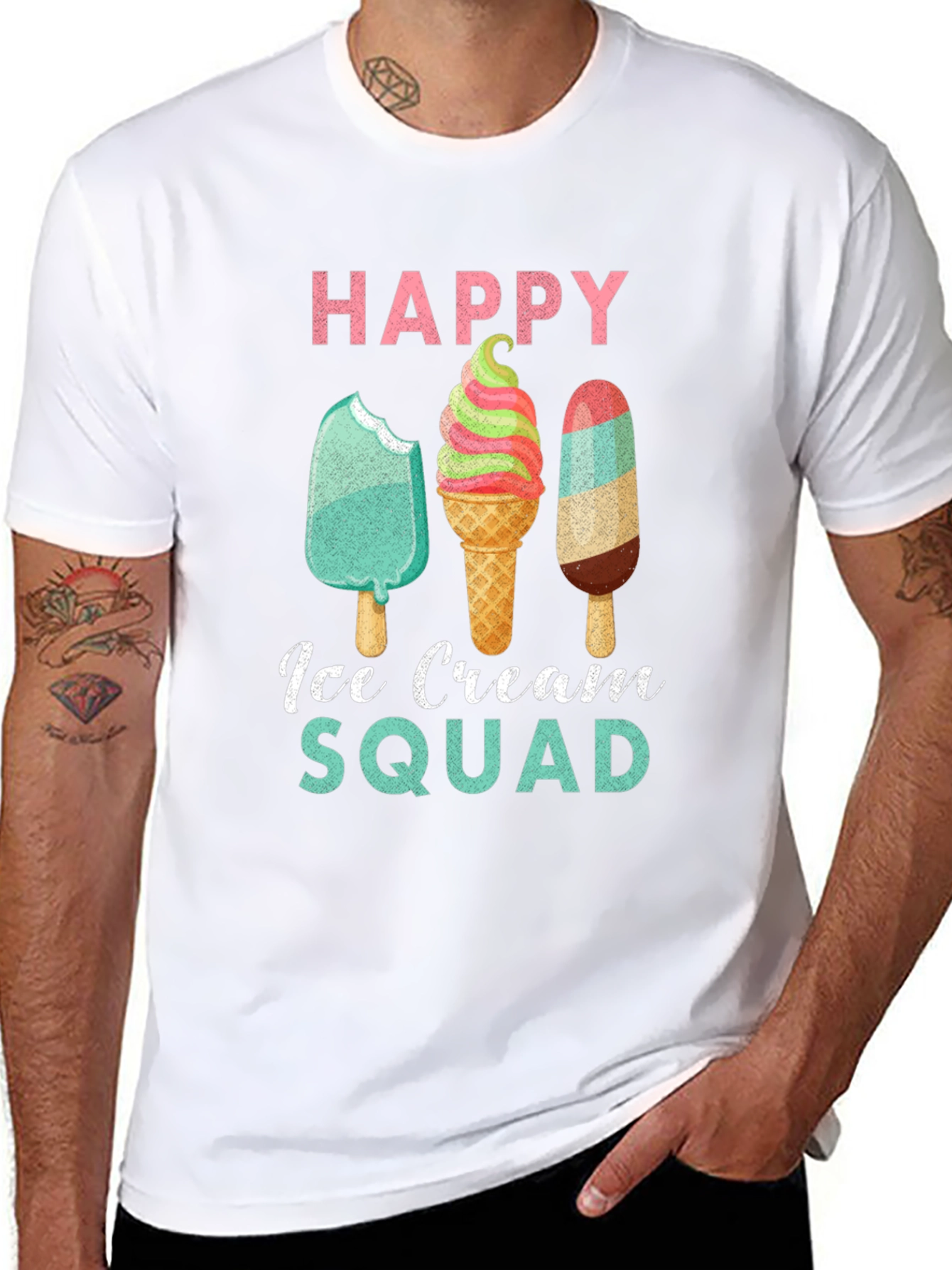 Happy Ice Cream Squad T-Shirt - Summer Fun
