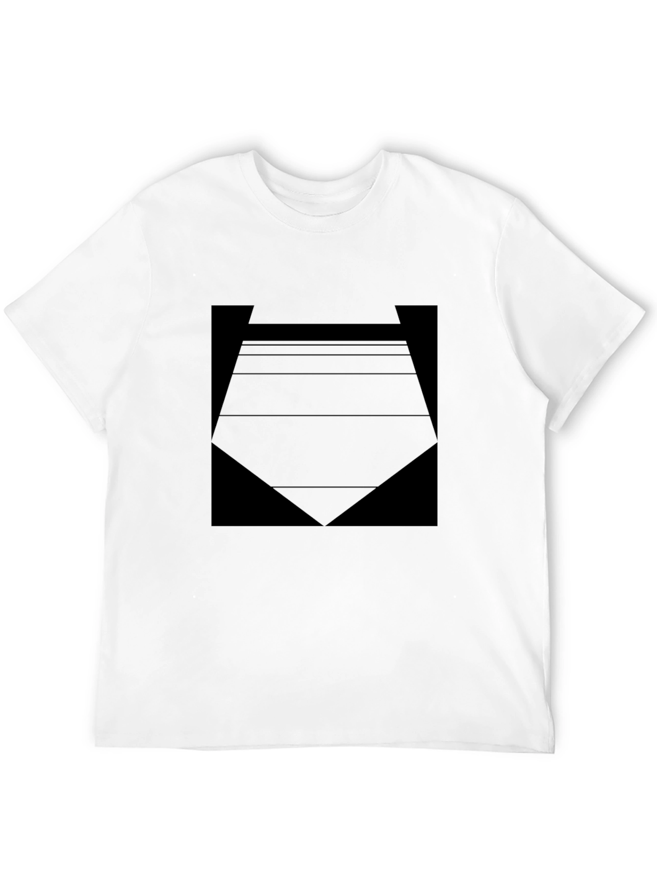 Mens Black Graphic Tee - Abstract Design