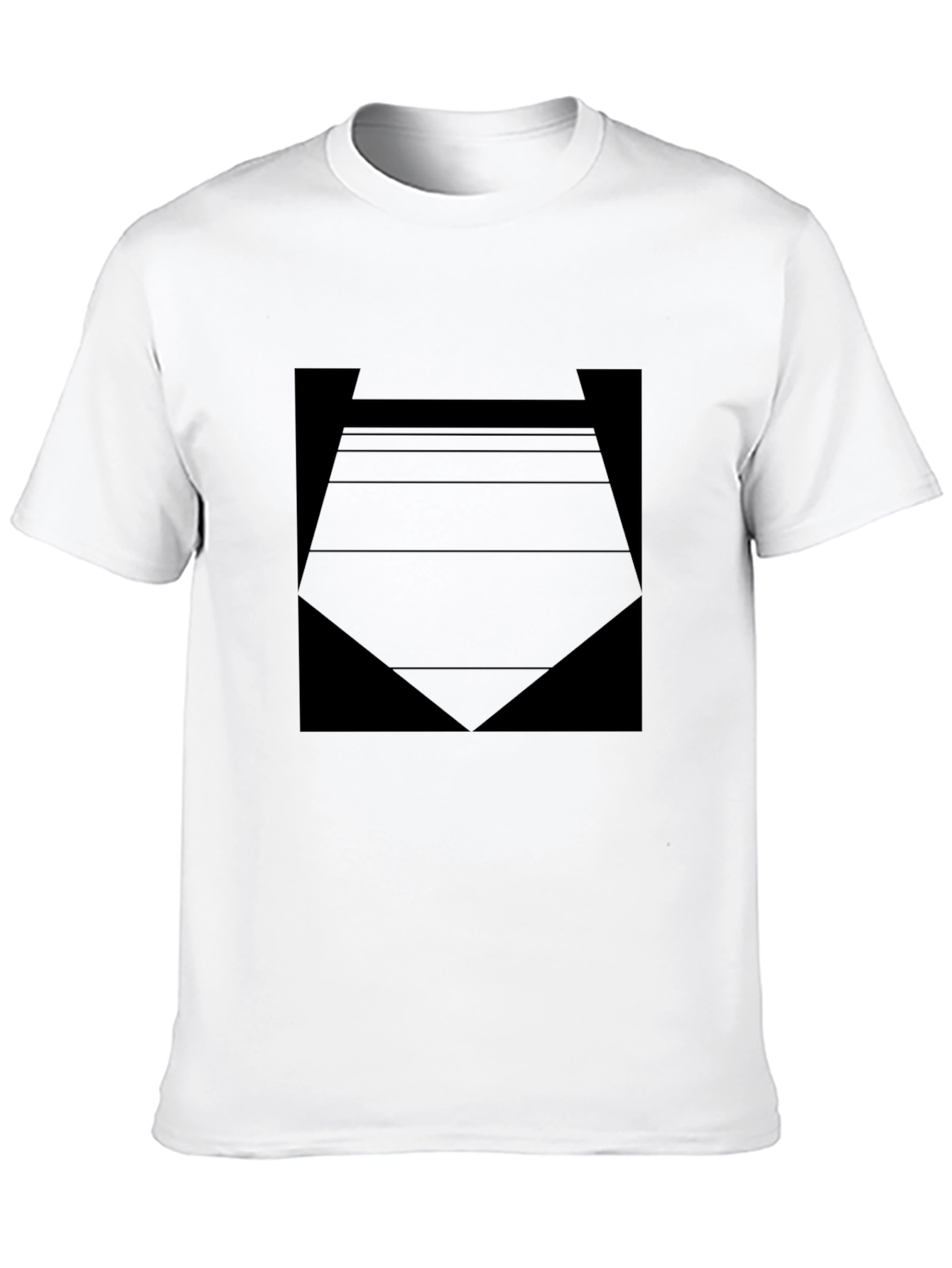 Mens Black Graphic Tee - Abstract Design