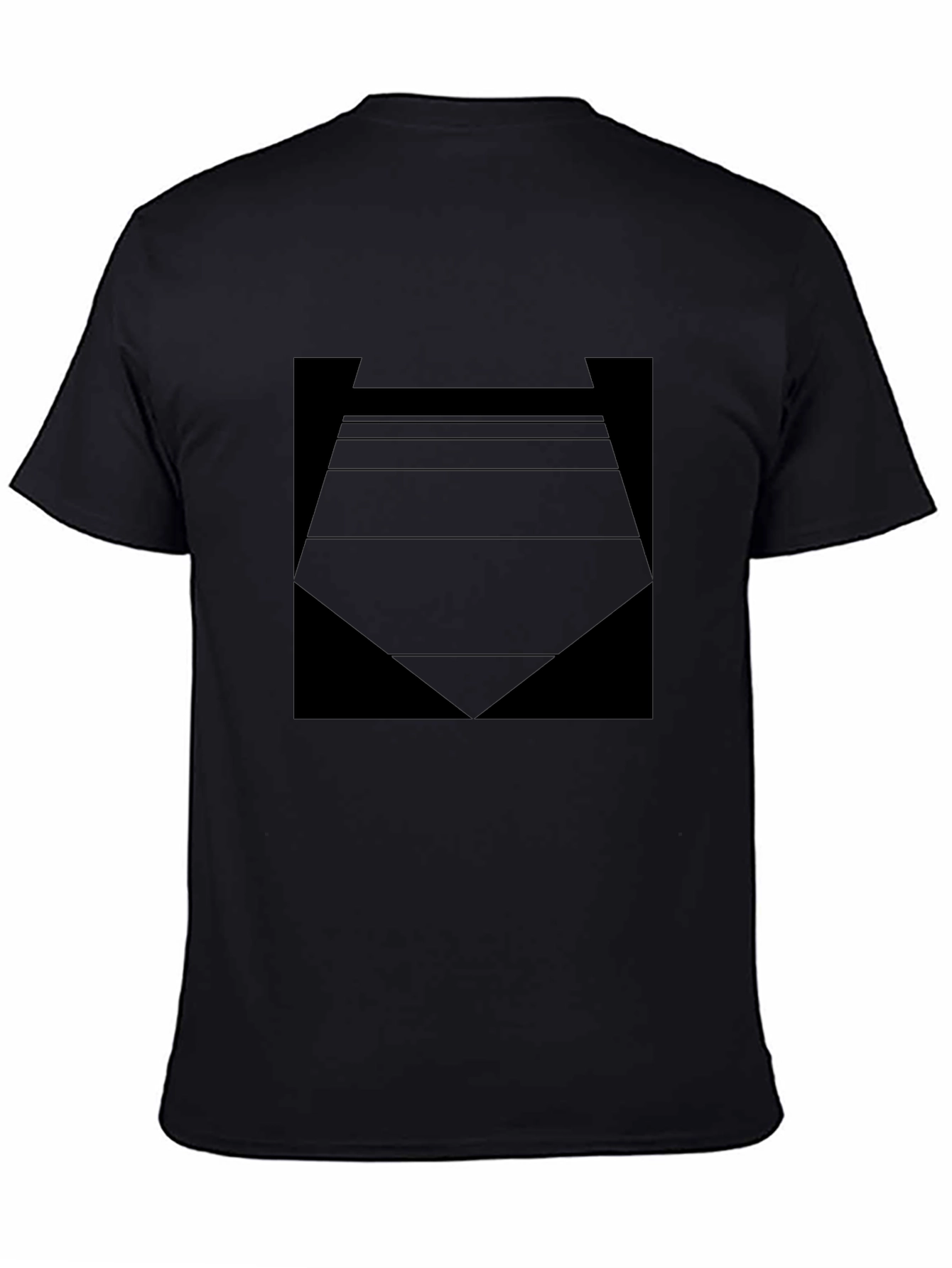 Mens Black Graphic Tee - Abstract Design