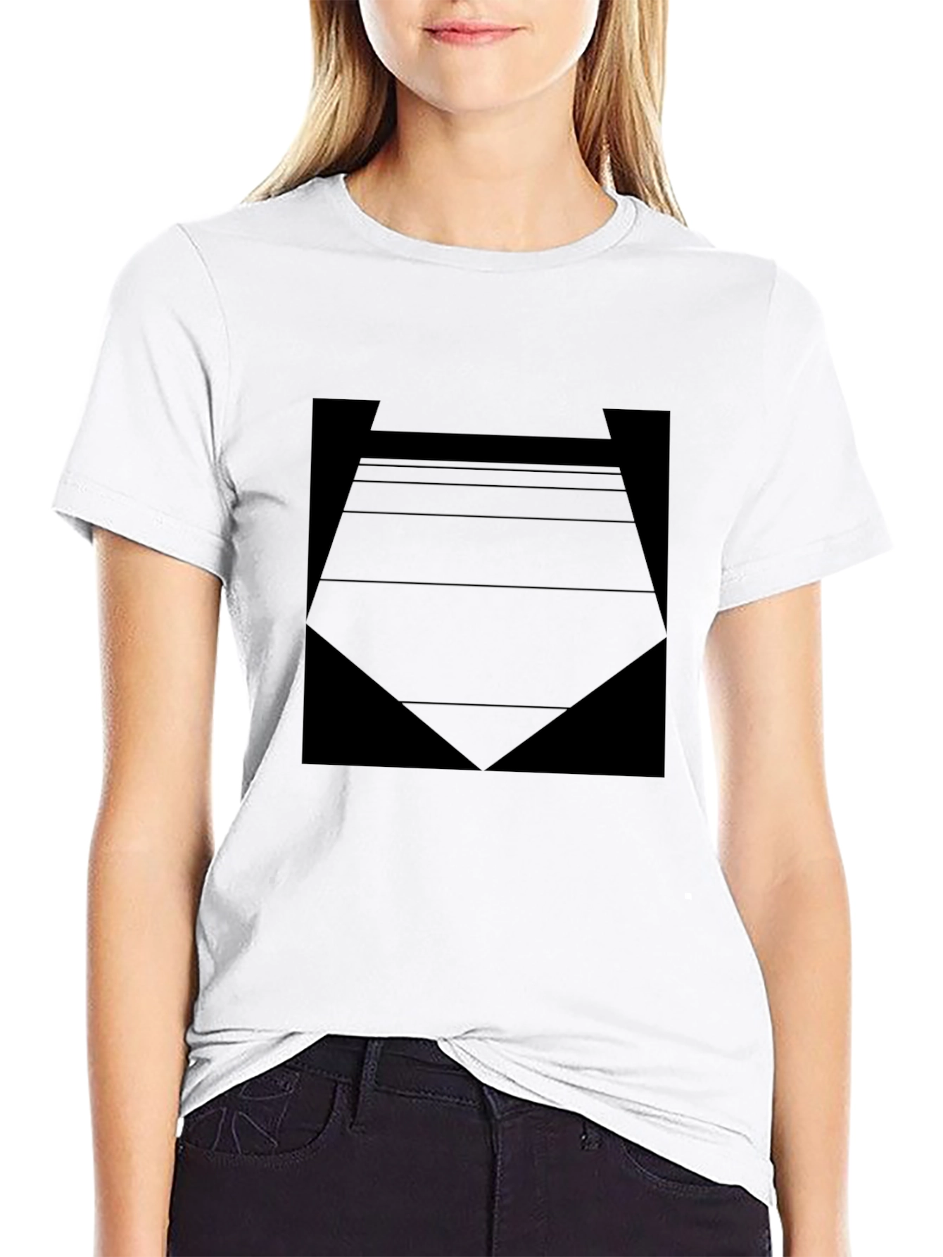 Mens Black Graphic Tee - Abstract Design