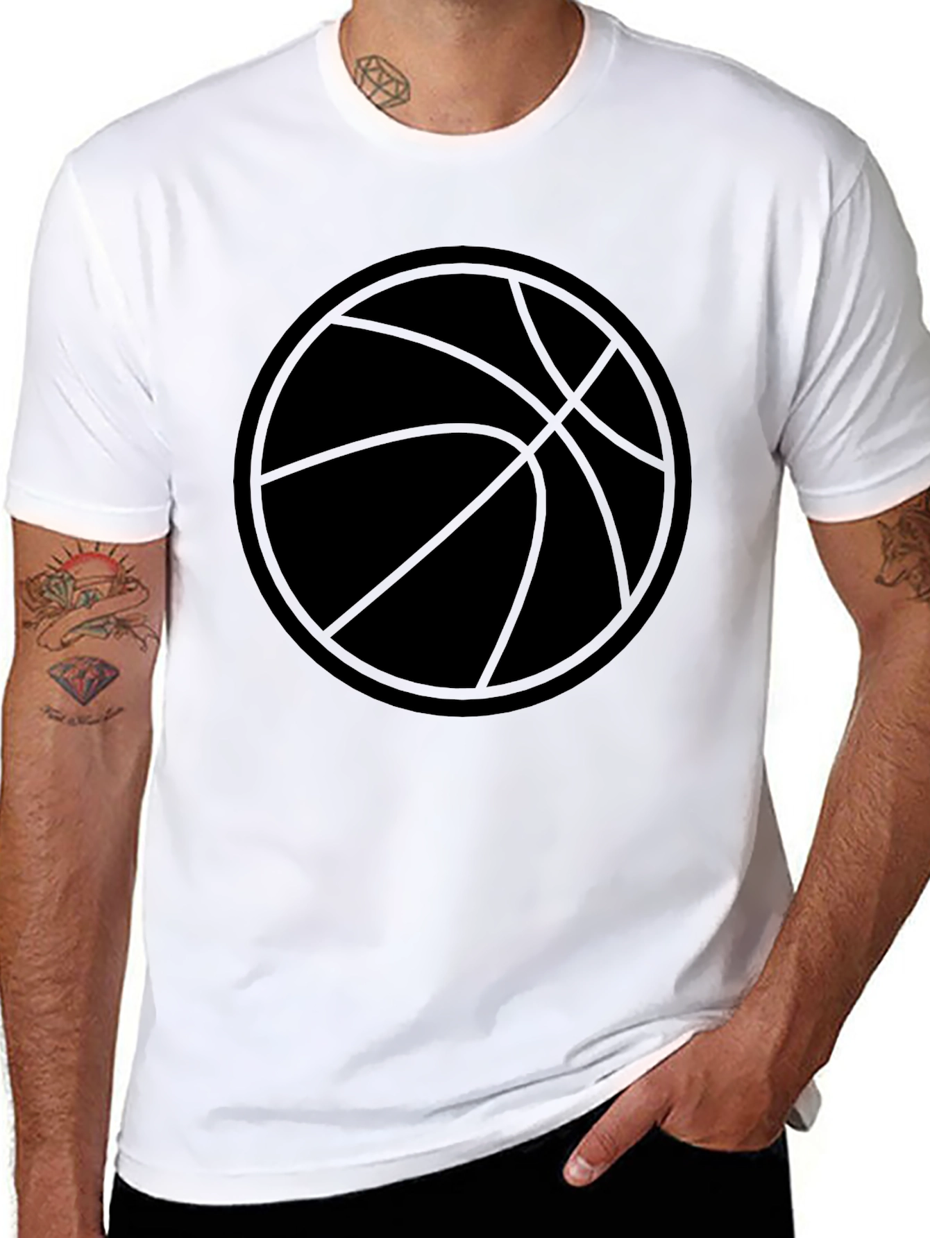 Basketball Graphic Black T-Shirt