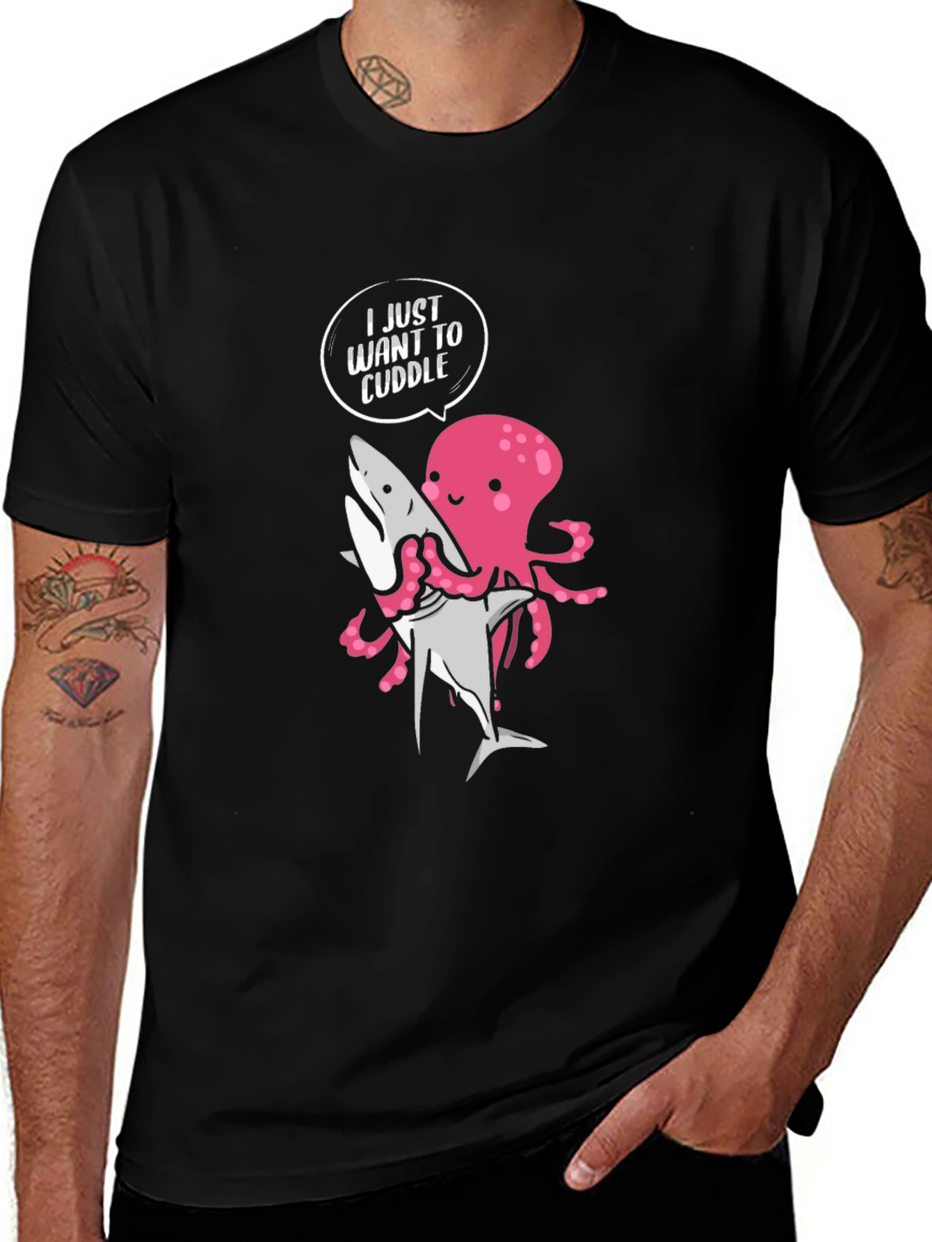 Cuddle Octopus Graphic T-Shirt