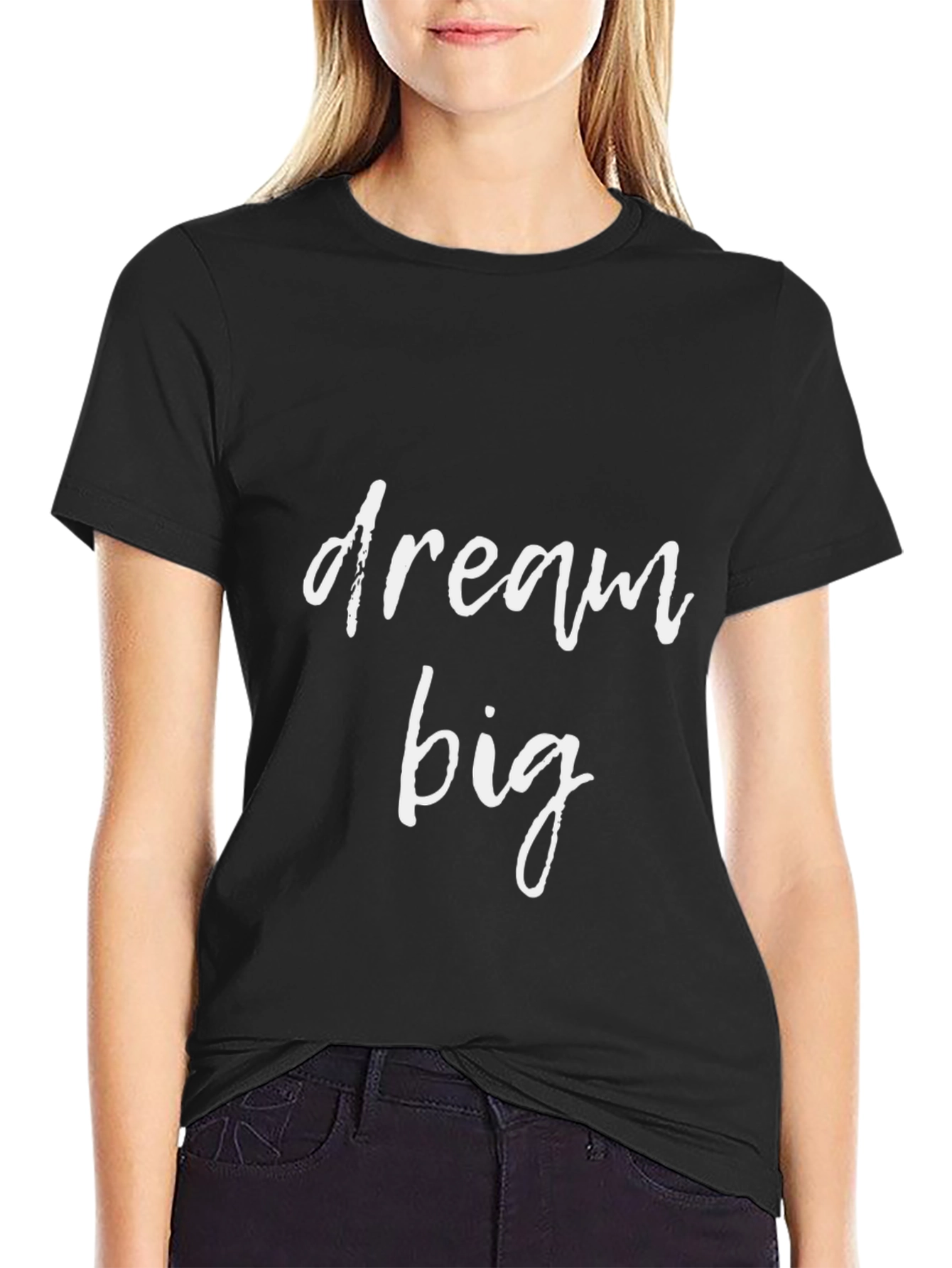 Dream Big Black Graphic Tee Shirt