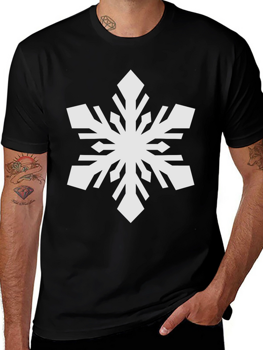Snowflake Graphic Black T-Shirt