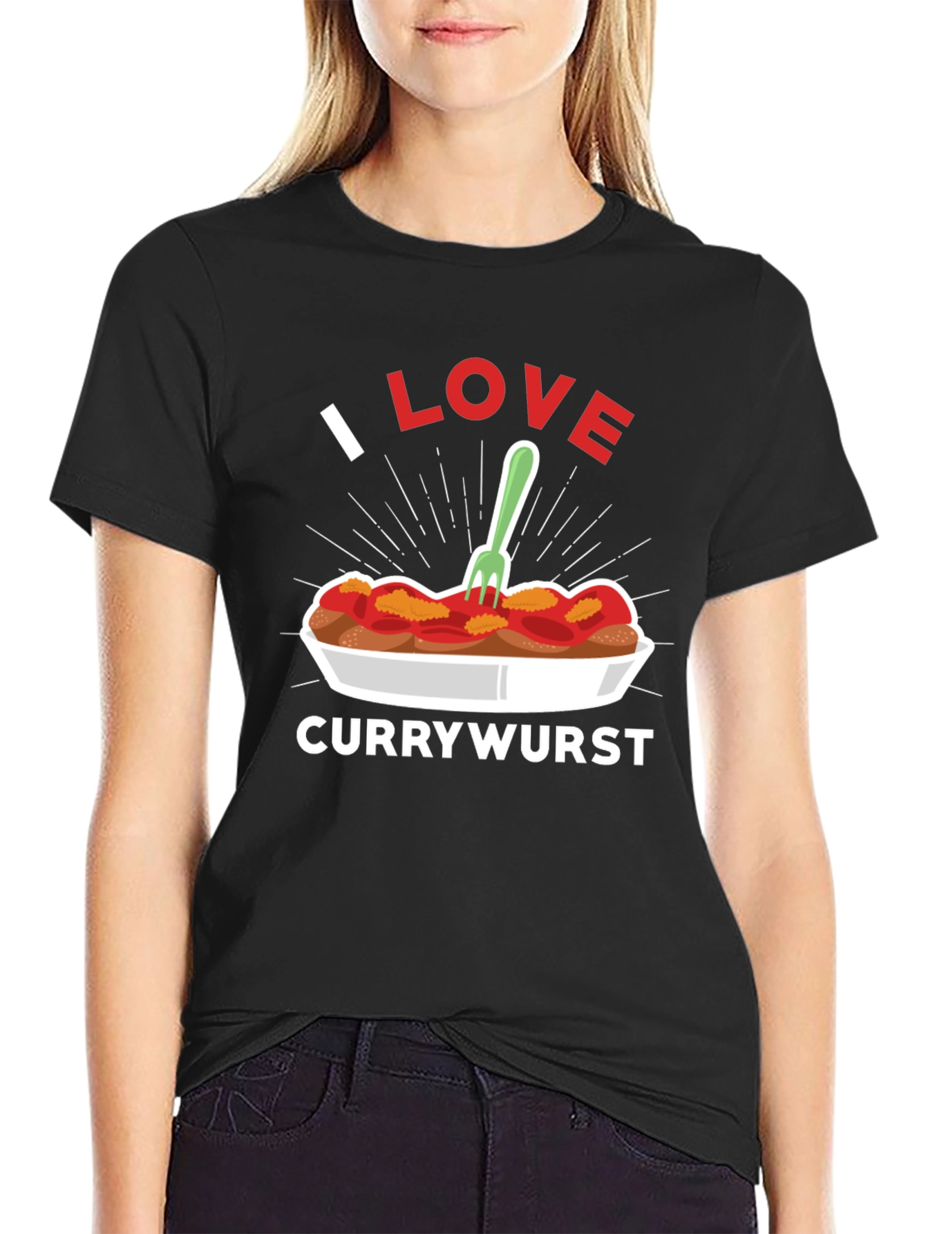 I Love Currywurst T-Shirt - German Street Food Tee