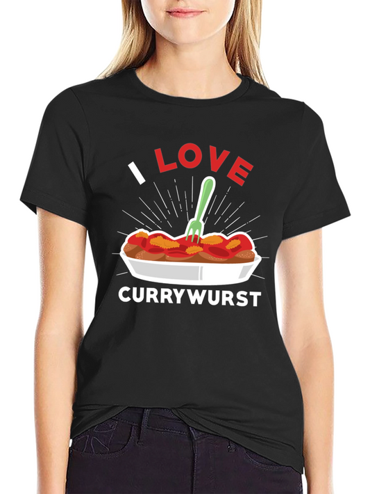 I Love Currywurst T-Shirt - German Street Food Tee