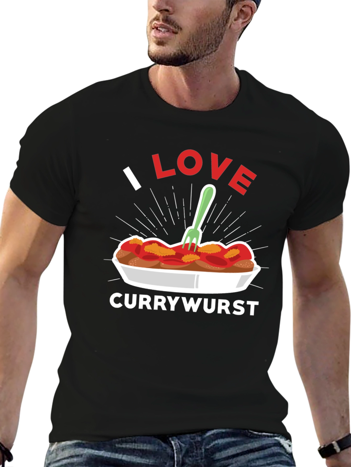 I Love Currywurst T-Shirt - German Street Food Tee