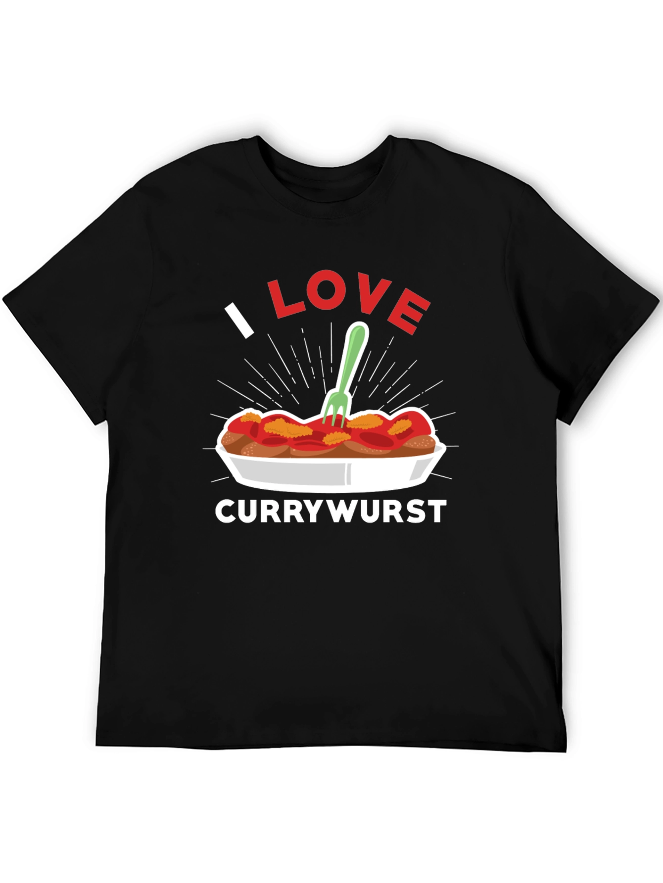 I Love Currywurst T-Shirt - German Street Food Tee