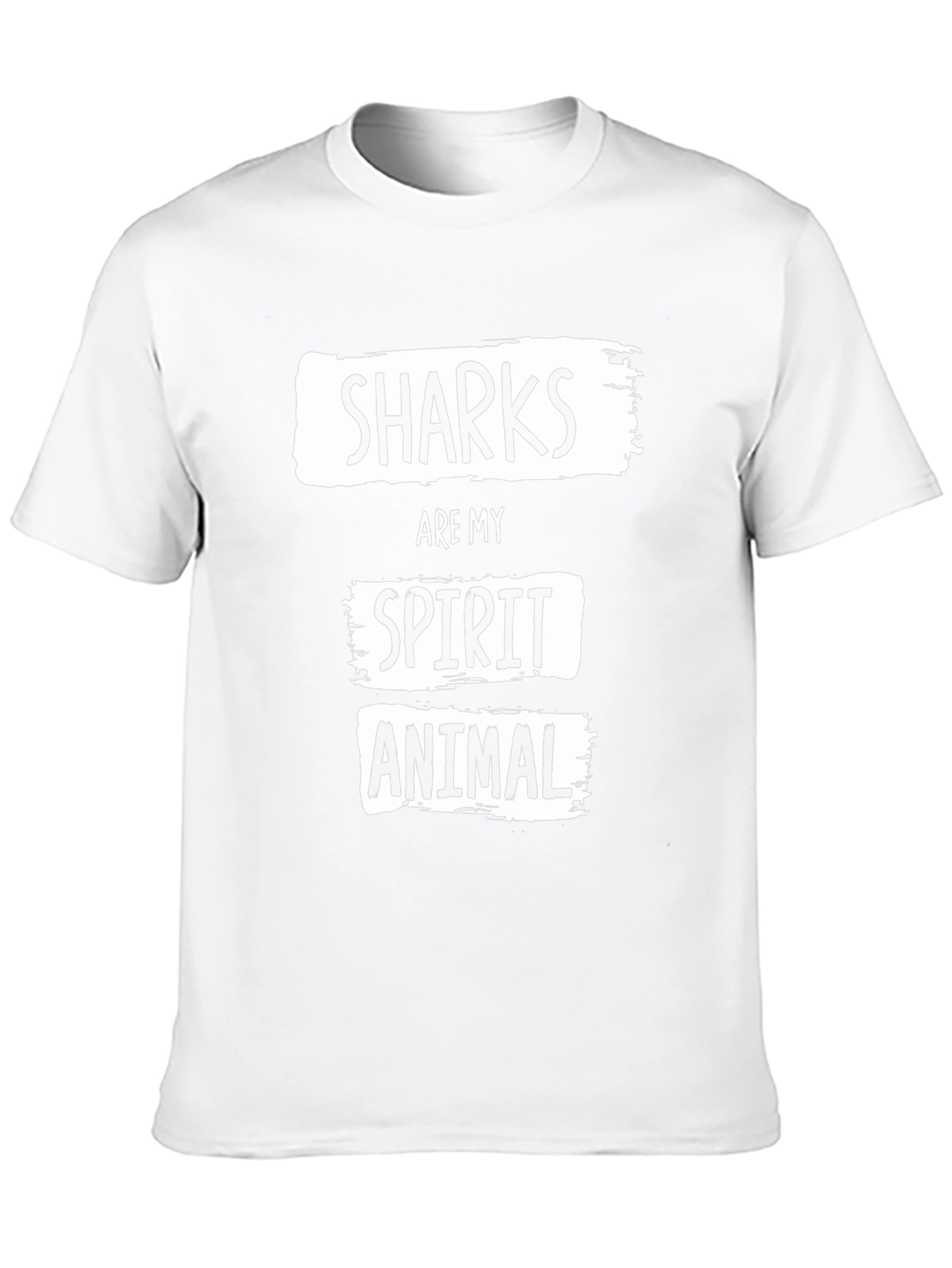 Shark Spirit Animal Black Graphic T-Shirt