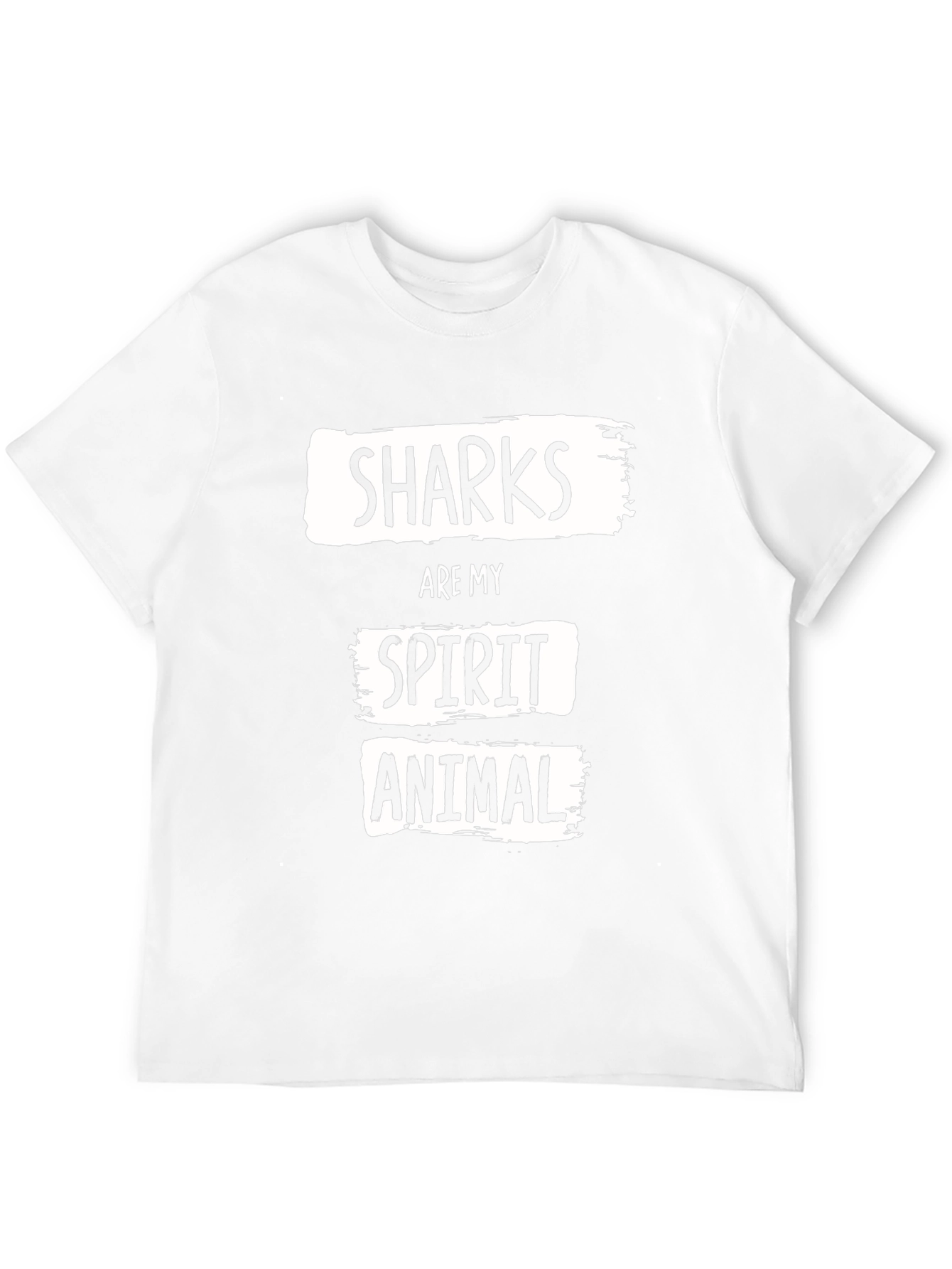Shark Spirit Animal Black Graphic T-Shirt