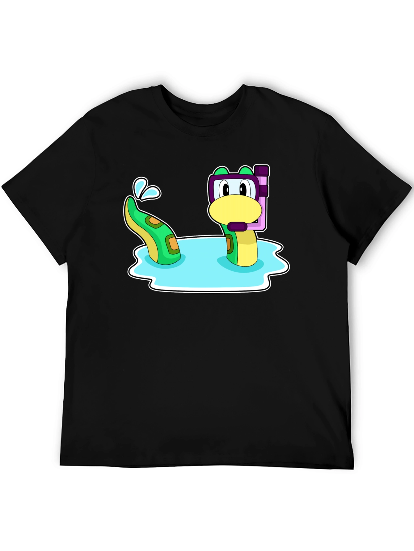 Cartoon Sea Serpent Snorkel T-Shirt