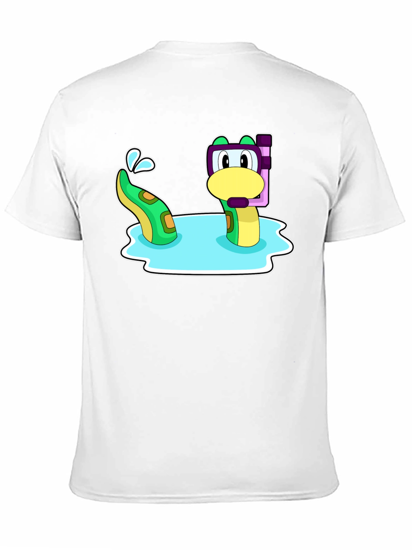 Cartoon Sea Serpent Snorkel T-Shirt