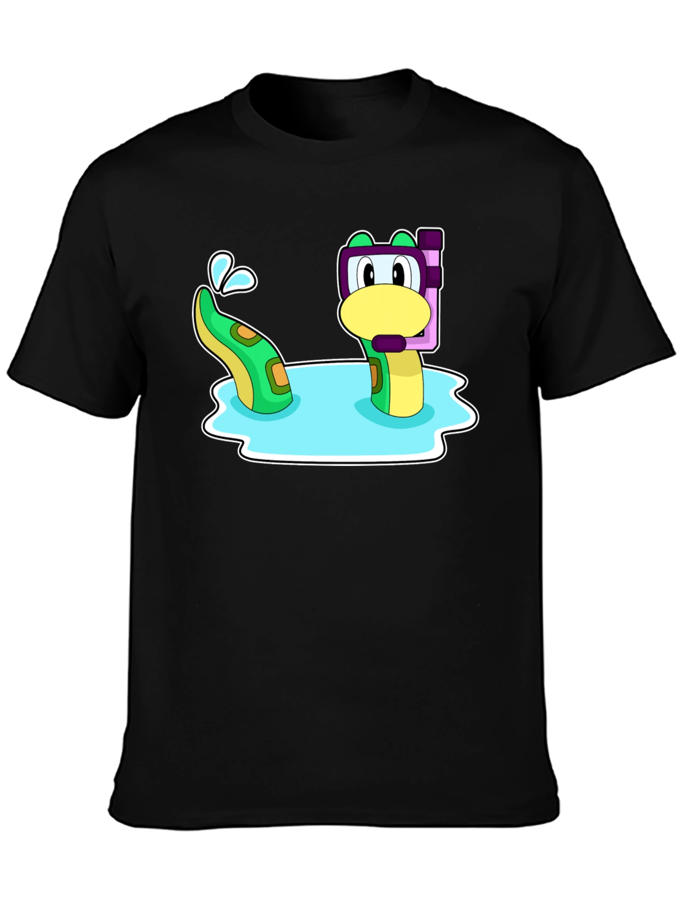 Cartoon Sea Serpent Snorkel T-Shirt