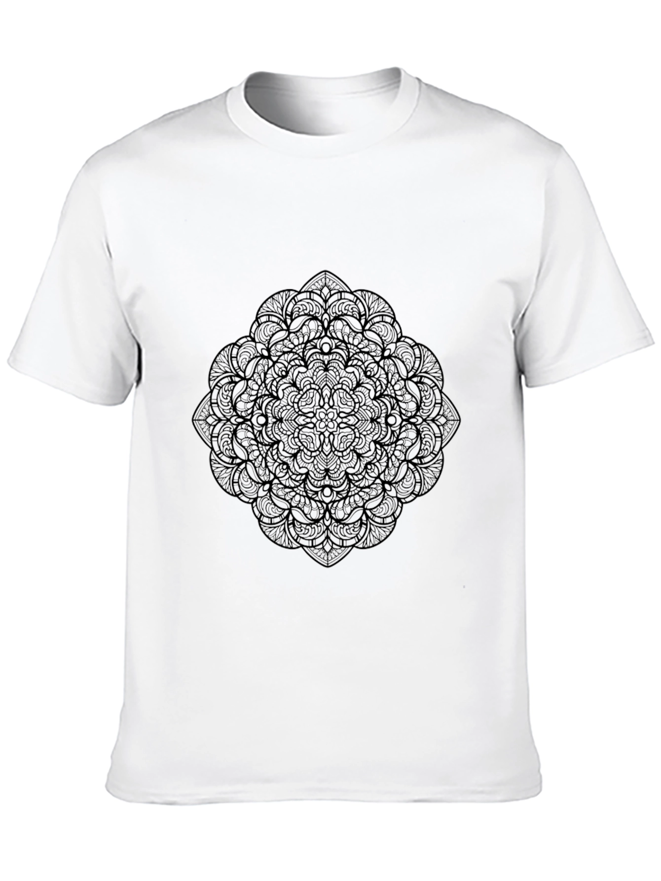 Black Mandala Graphic Tee - Stylish & Unique Design