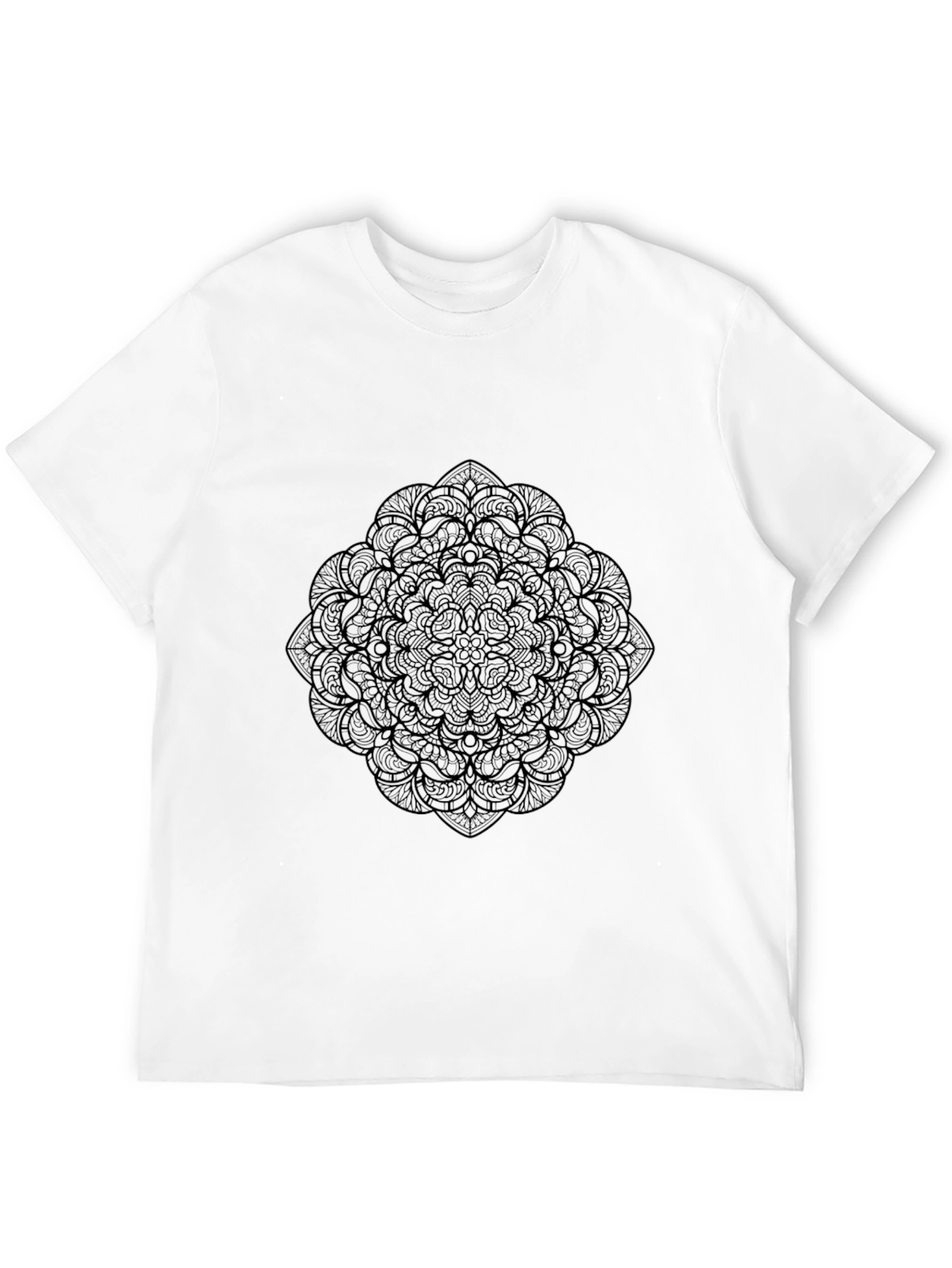 Black Mandala Graphic Tee - Stylish & Unique Design