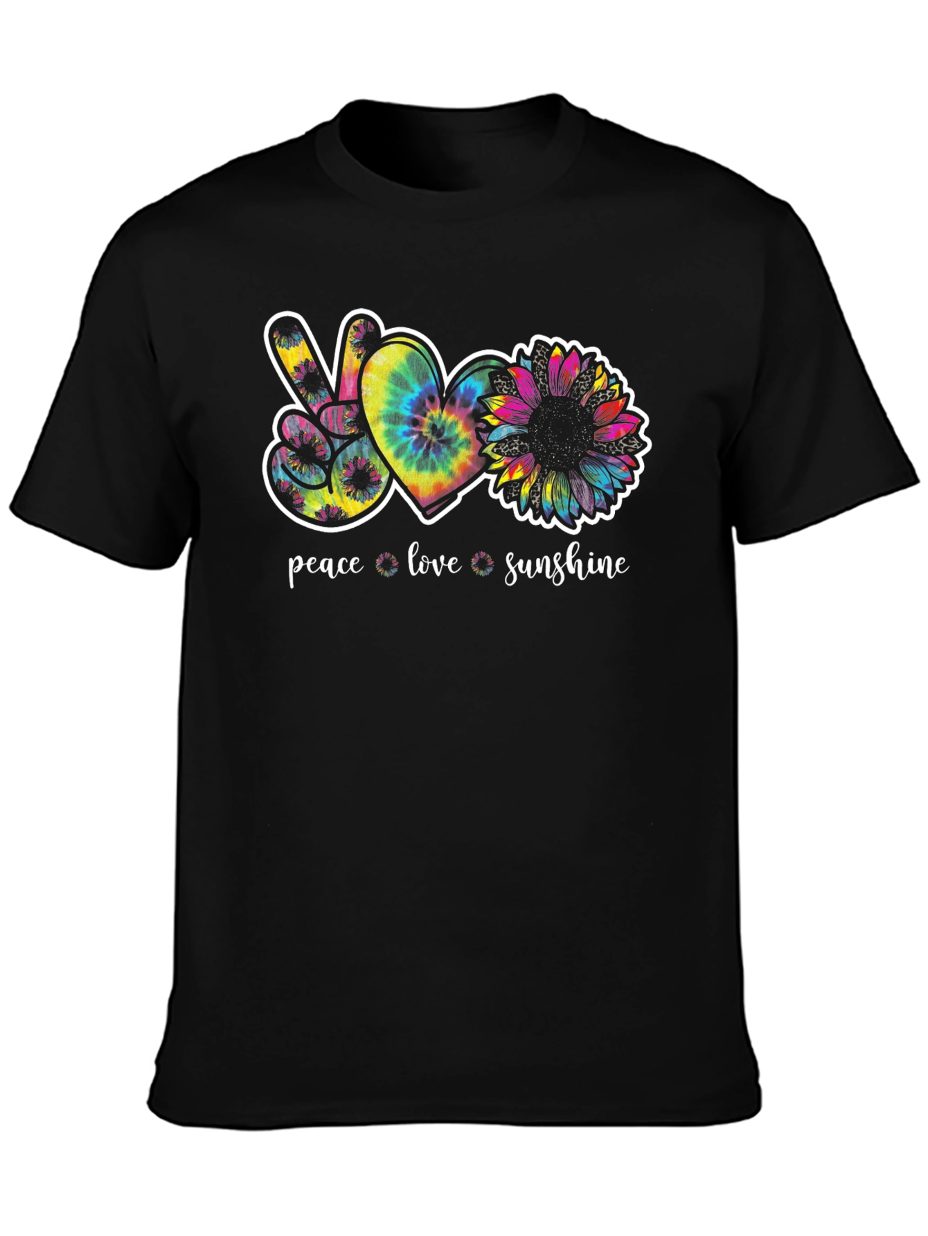 Peace Love Sunshine Tie-Dye Graphic Tee