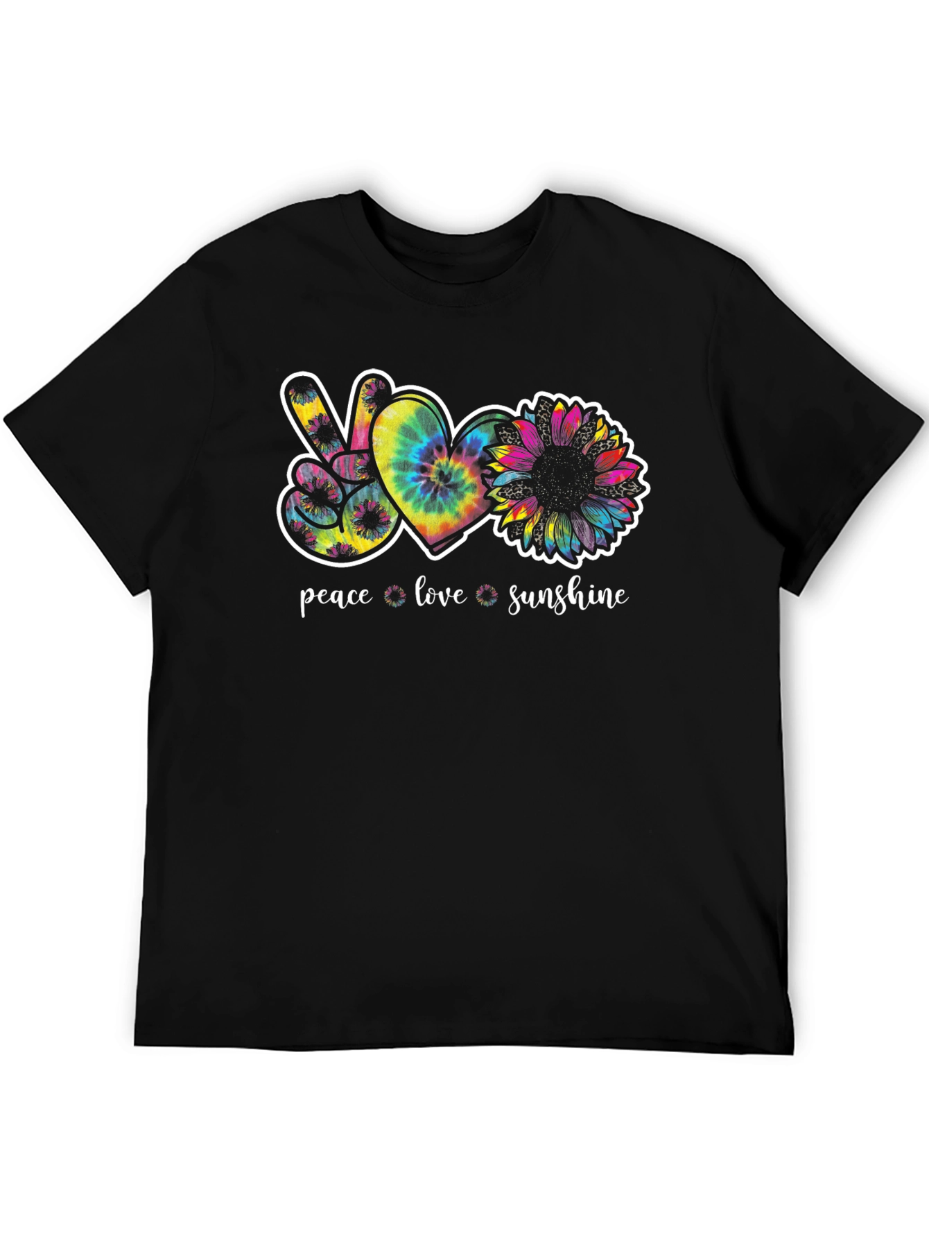 Peace Love Sunshine Tie-Dye Graphic Tee
