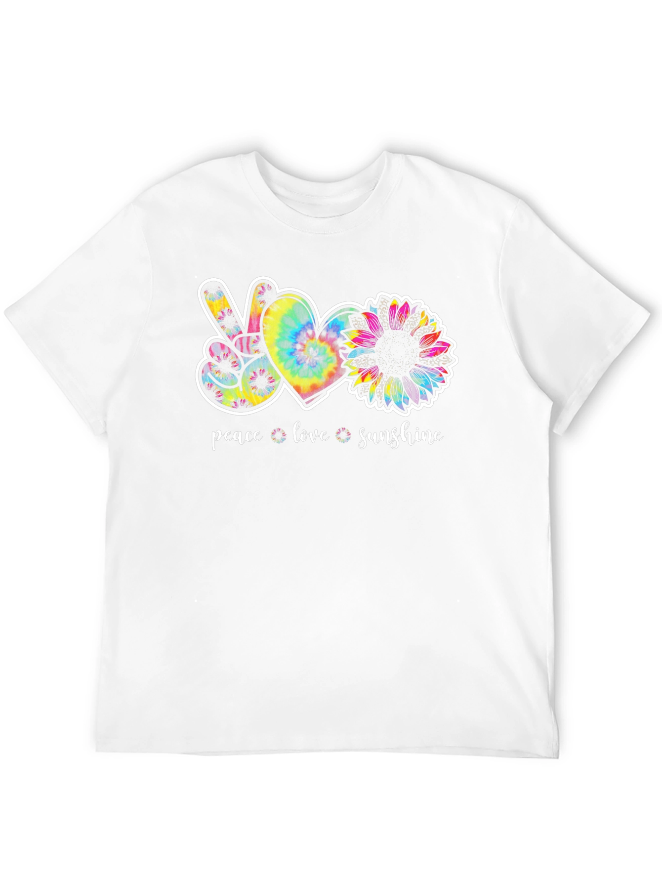 Peace Love Sunshine Tie-Dye Graphic Tee