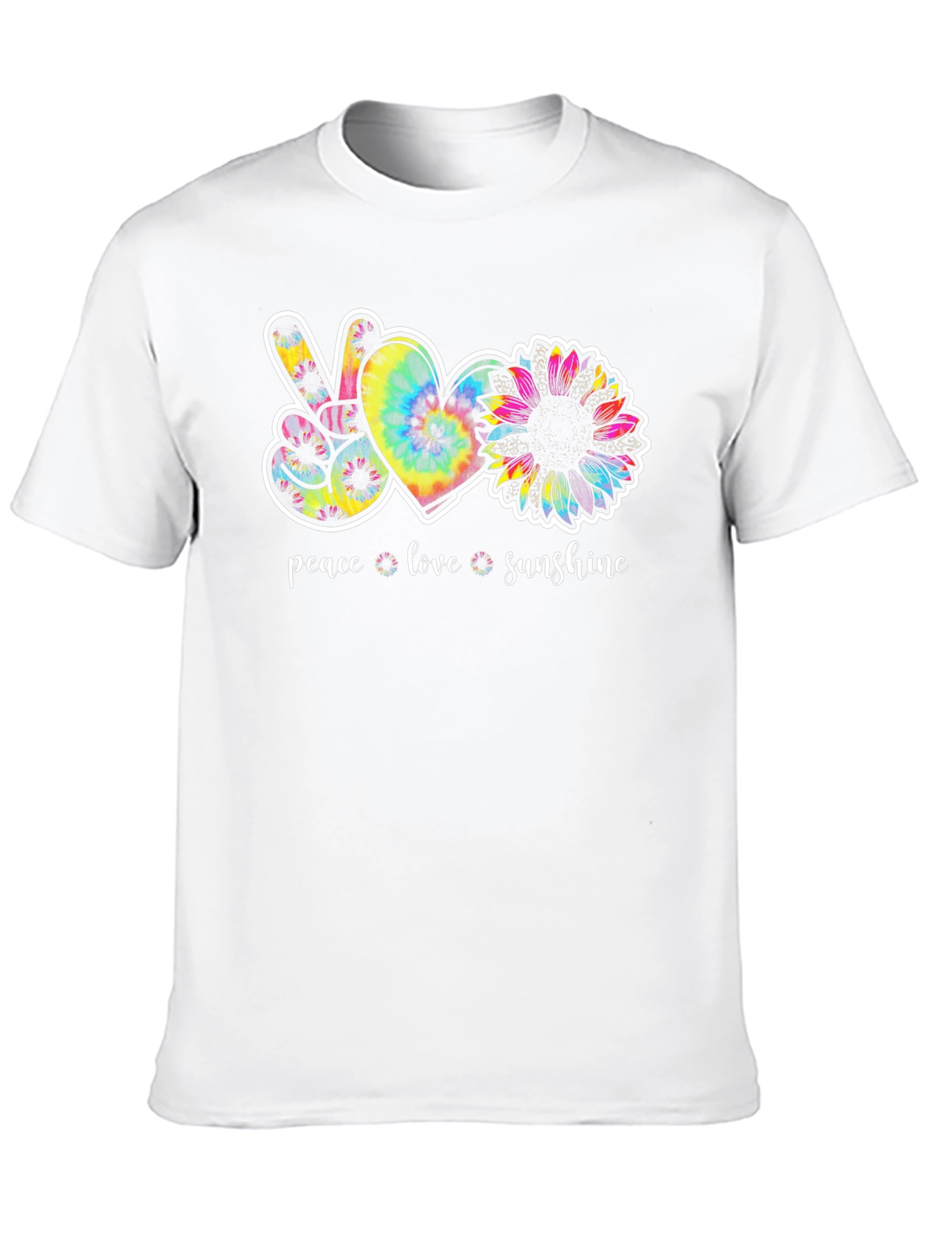 Peace Love Sunshine Tie-Dye Graphic Tee