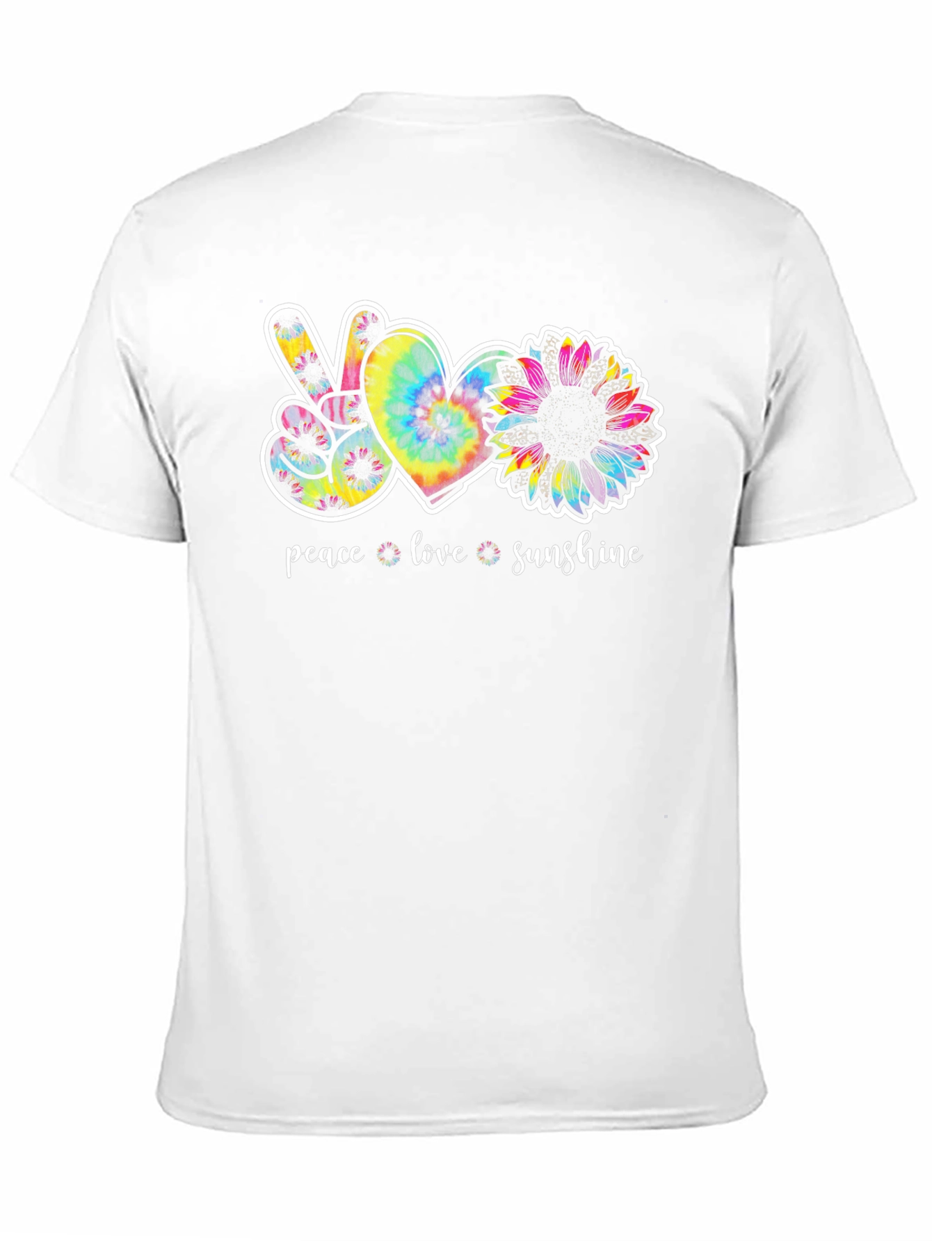 Peace Love Sunshine Tie-Dye Graphic Tee