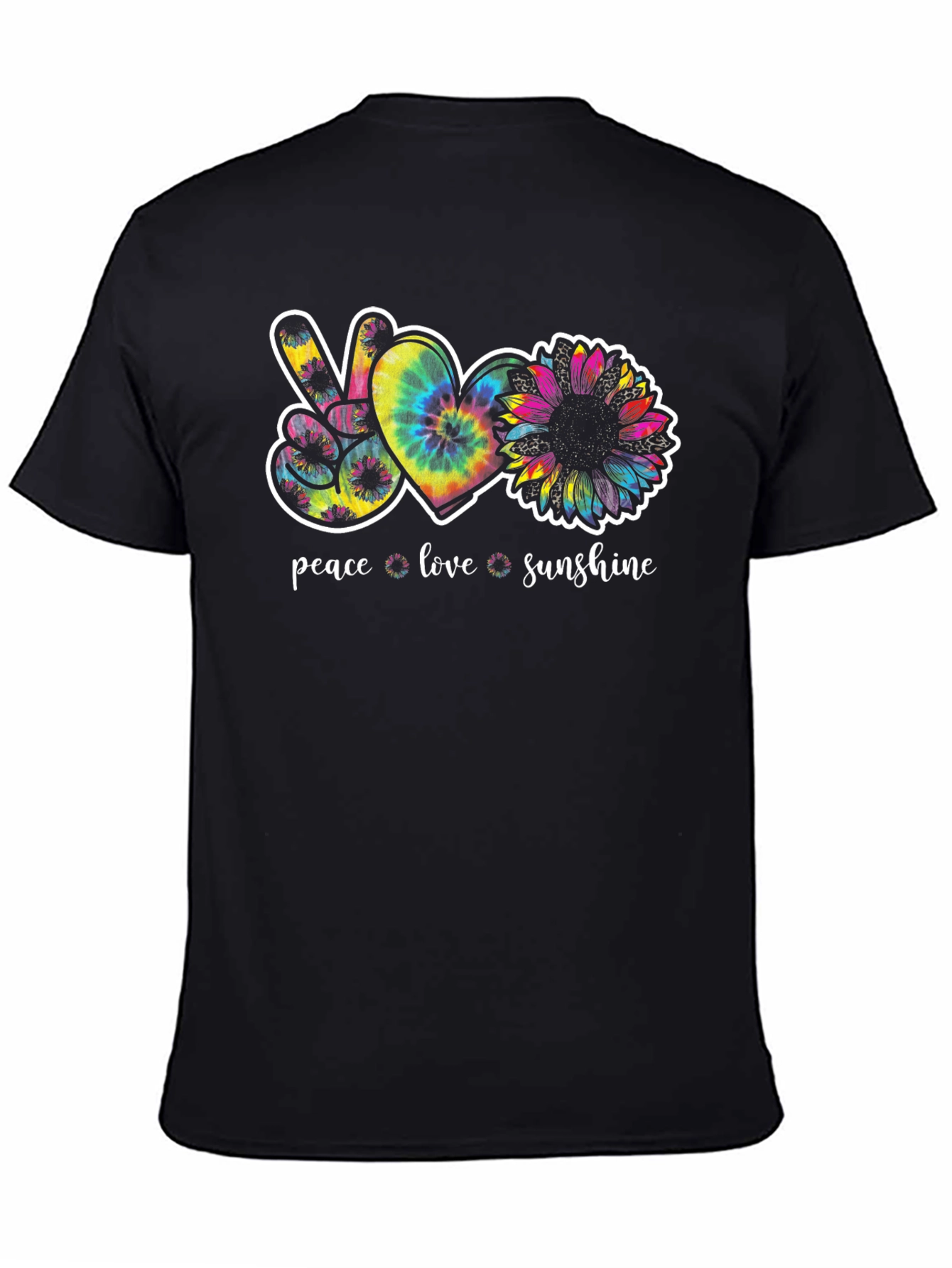 Peace Love Sunshine Tie-Dye Graphic Tee