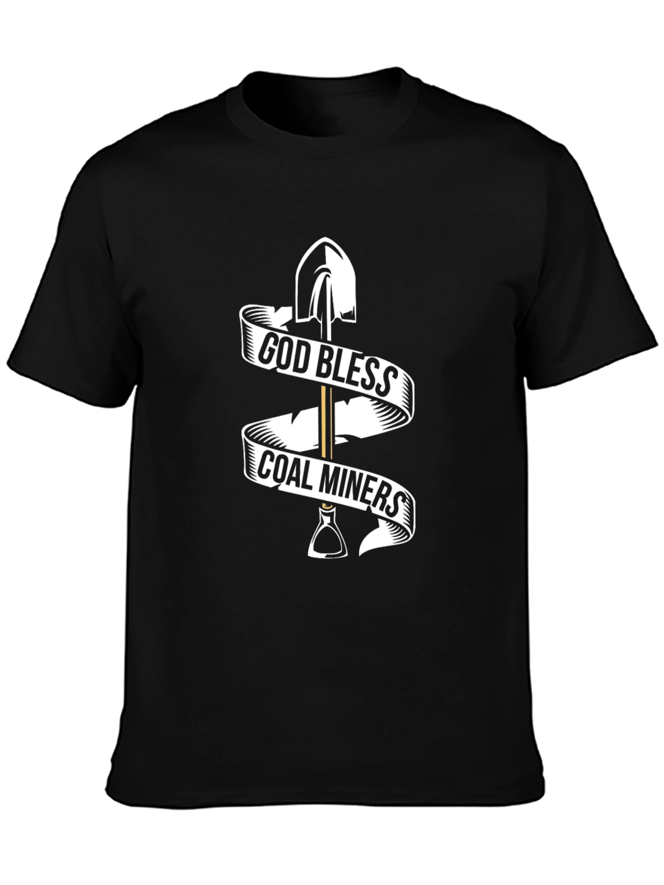 God Bless Coal Miners Black T-Shirt