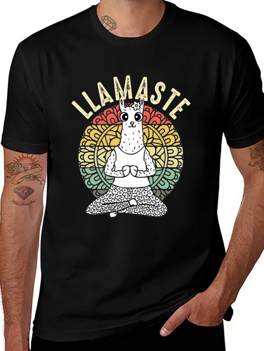 Llamaste Yoga T-Shirt - Funny Llama Meditating Tee
