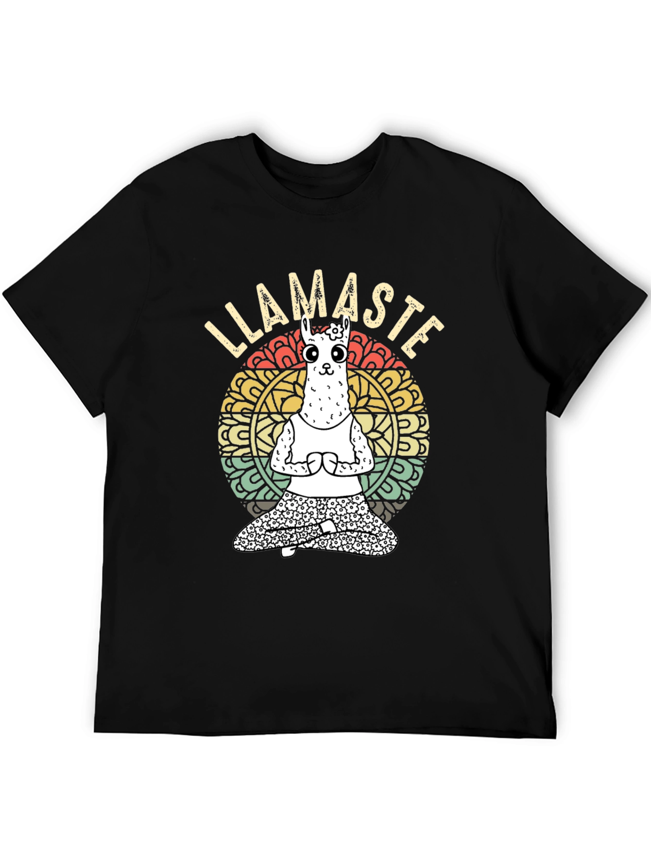 Llamaste Yoga T-Shirt - Funny Llama Meditating Tee