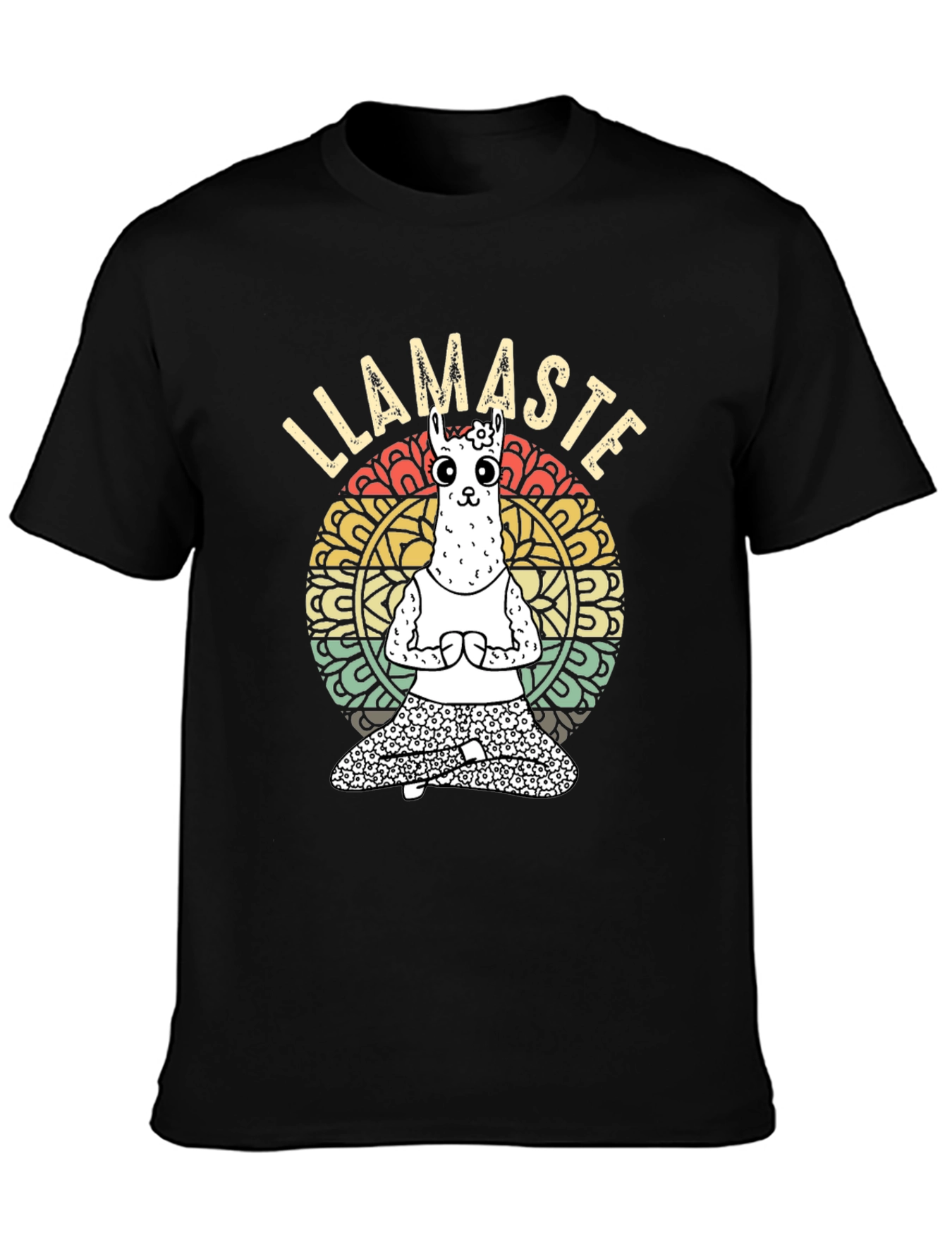 Llamaste Yoga T-Shirt - Funny Llama Meditating Tee