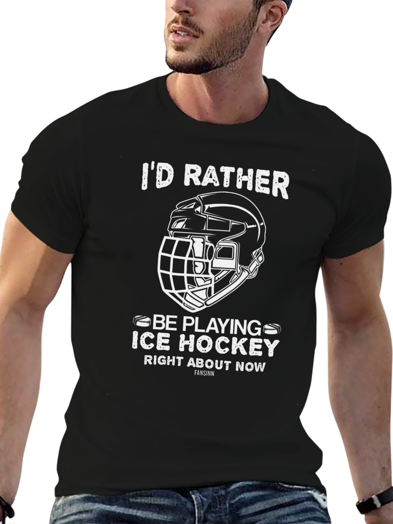 Ice Hockey T-Shirt - Id Rather Be Playing