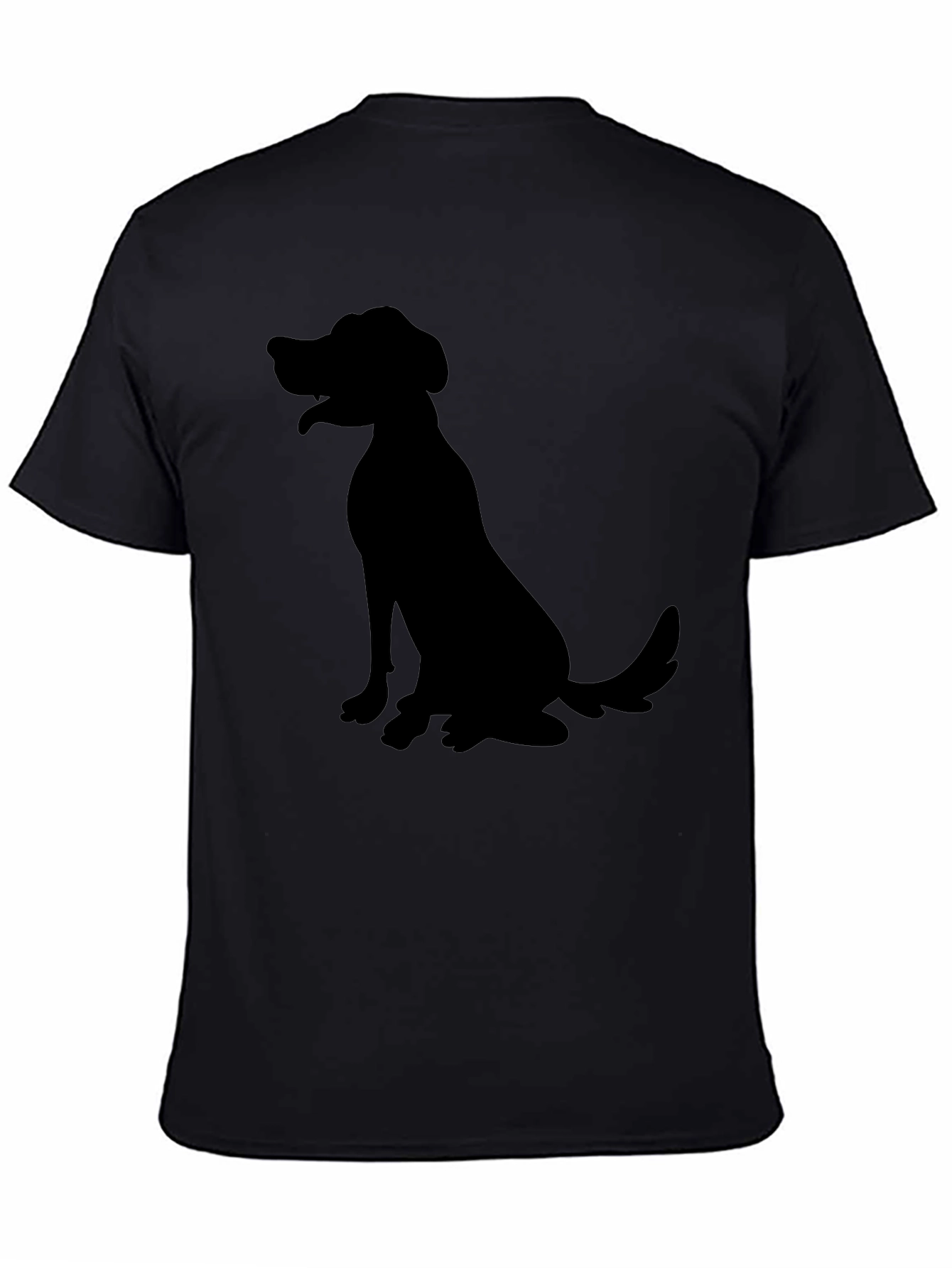 Dog Silhouette Black T-Shirt