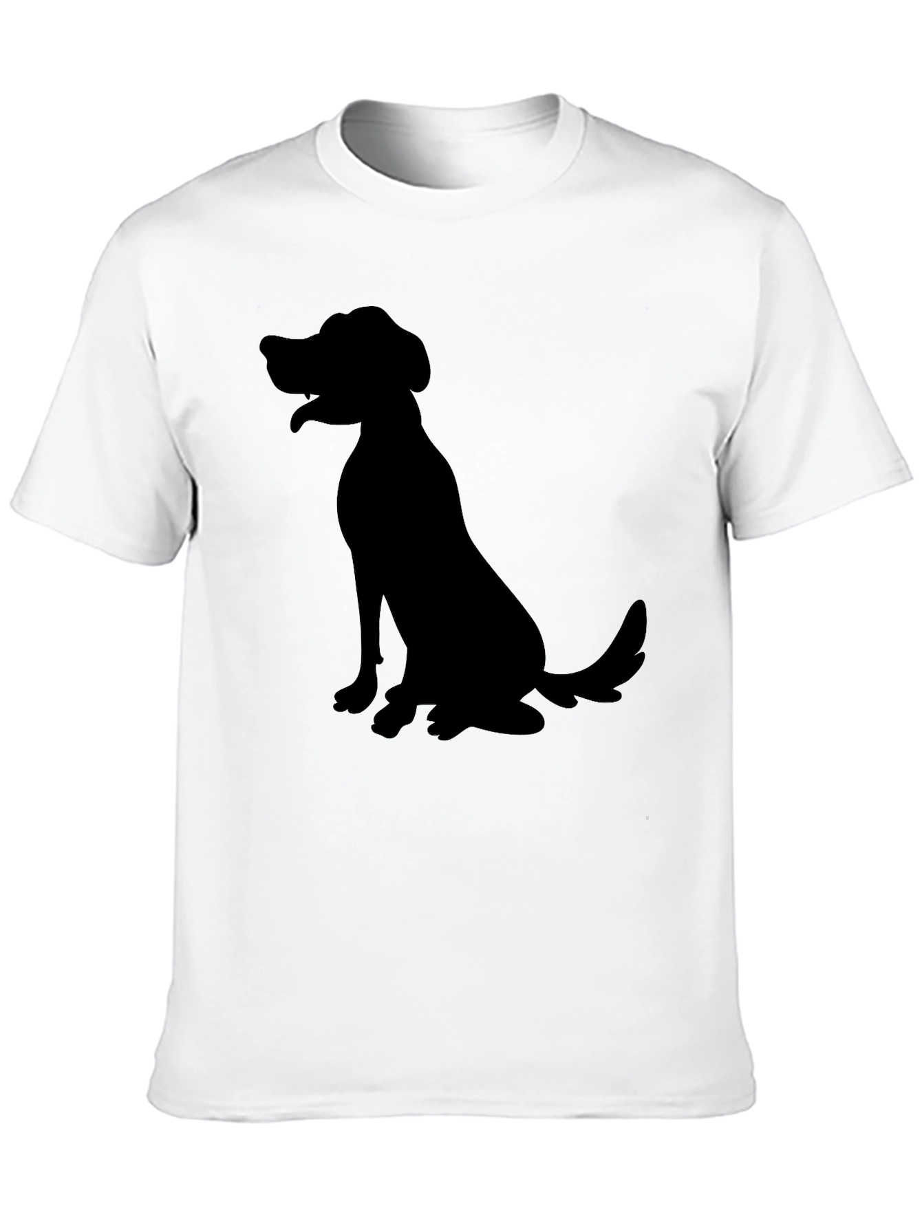 Dog Silhouette Black T-Shirt