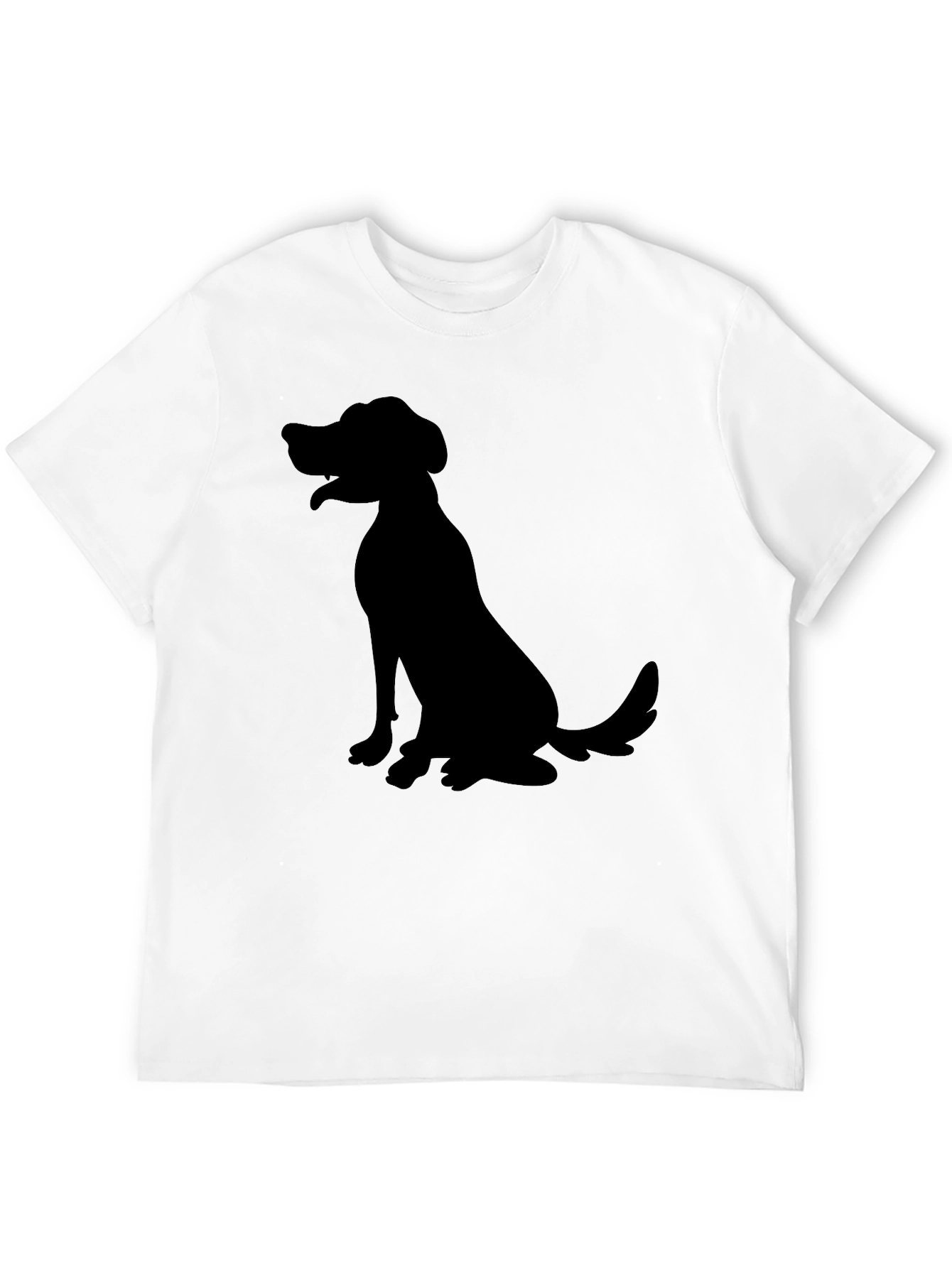Dog Silhouette Black T-Shirt