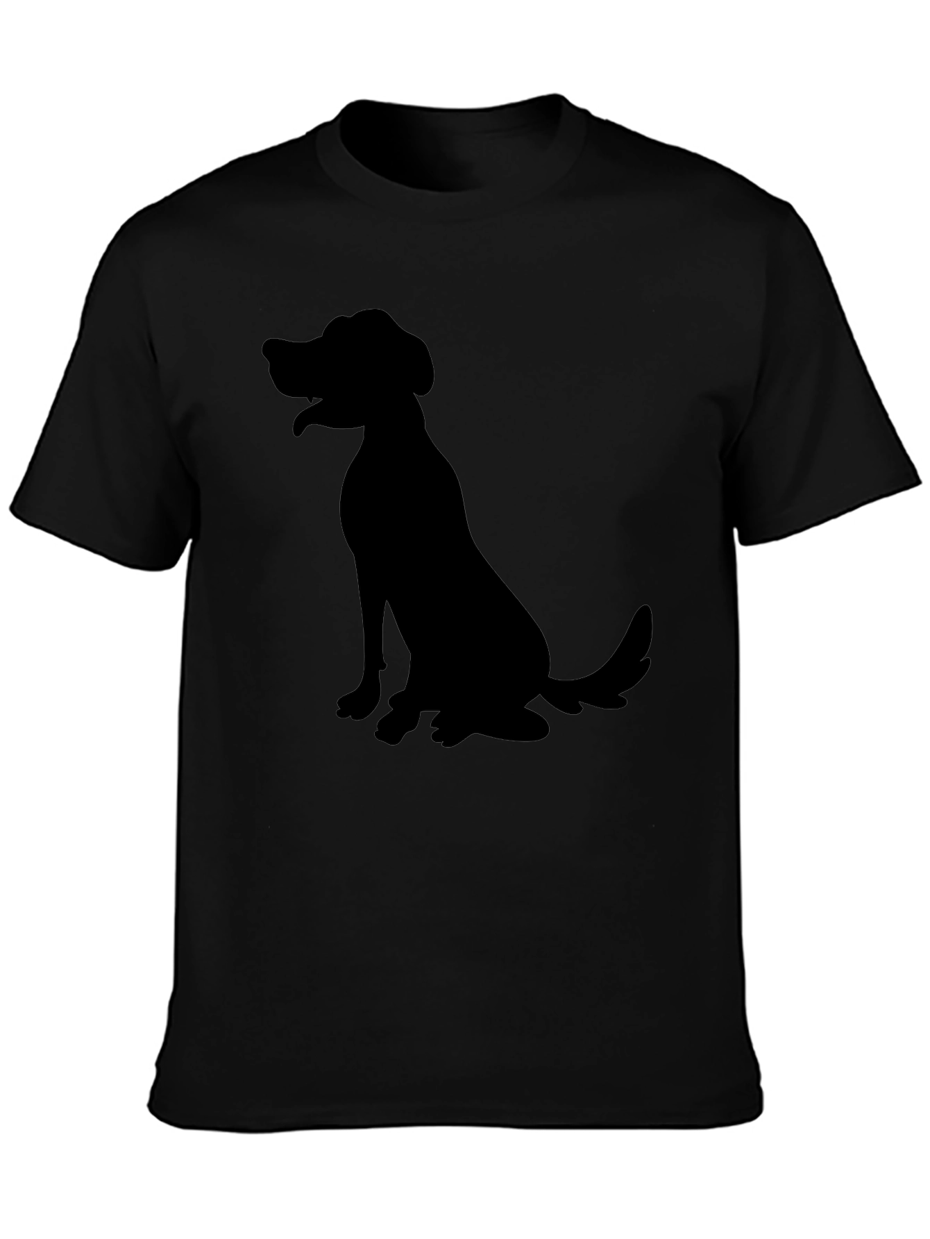 Dog Silhouette Black T-Shirt