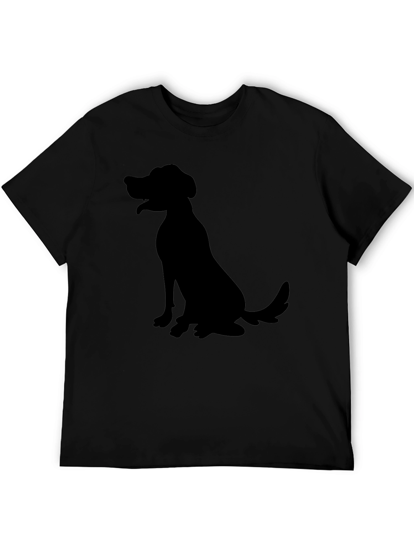 Dog Silhouette Black T-Shirt