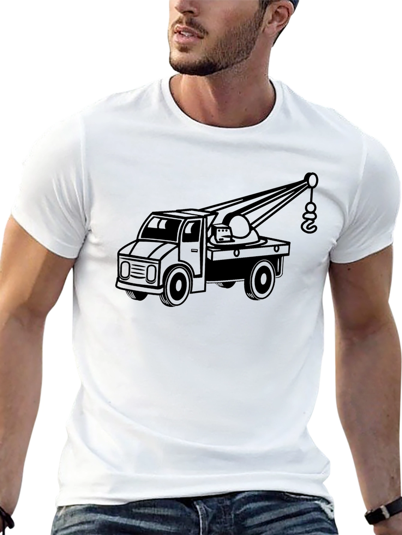 Tow Truck Graphic Tee - Classic Black