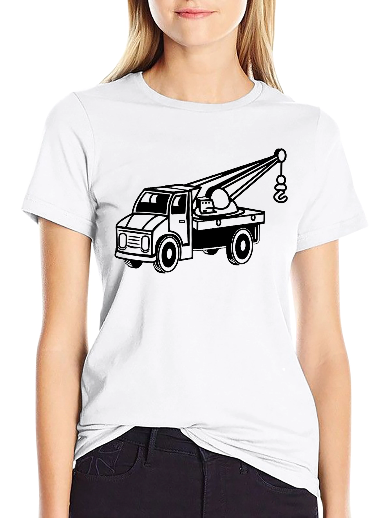 Tow Truck Graphic Tee - Classic Black