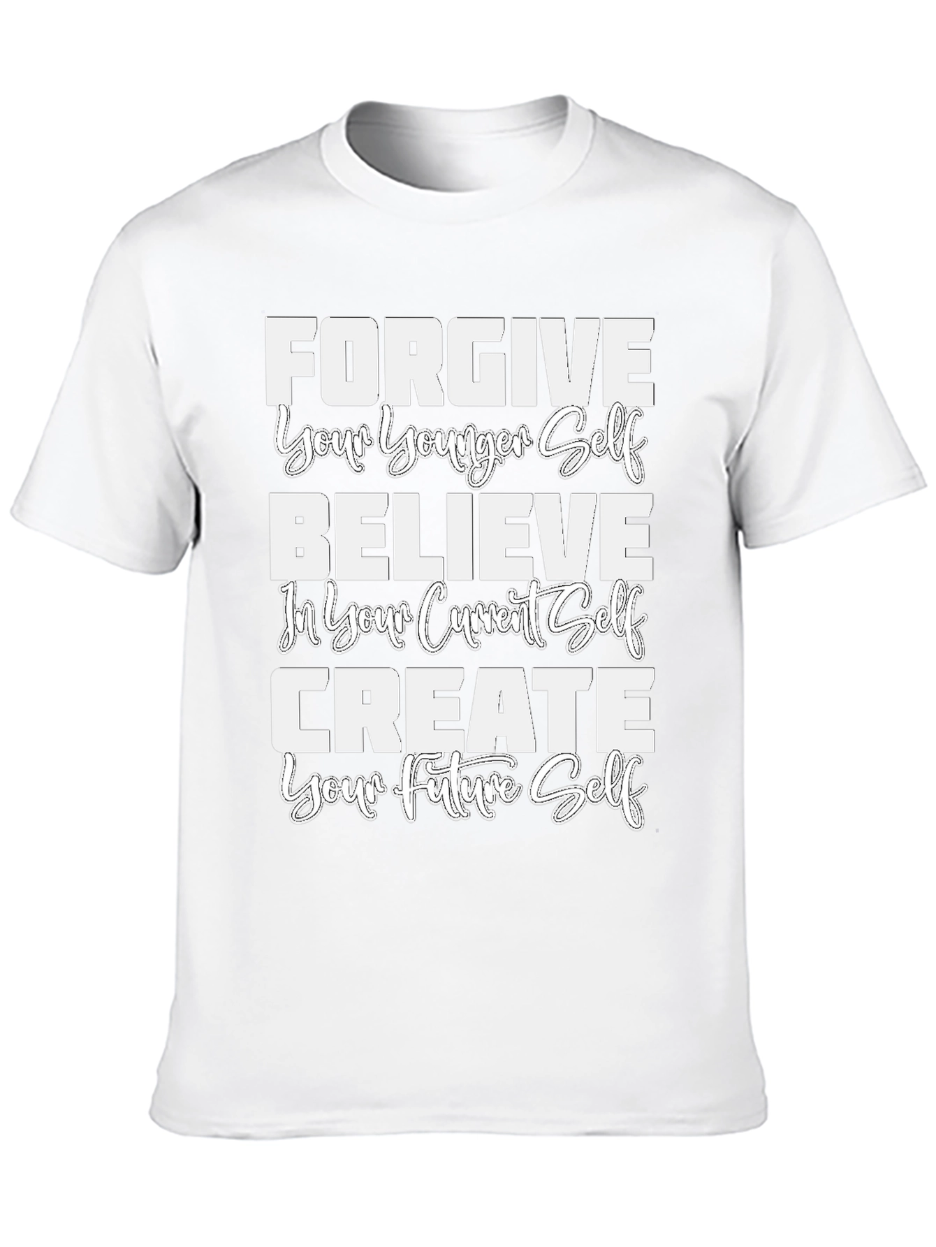 Forgive Believe Create Graphic Tee - Black