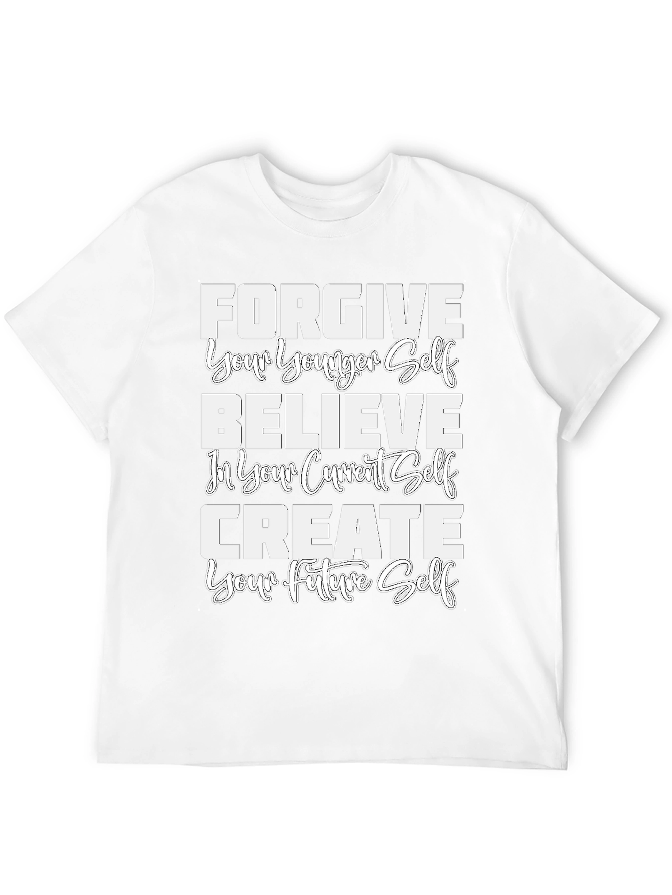 Forgive Believe Create Graphic Tee - Black