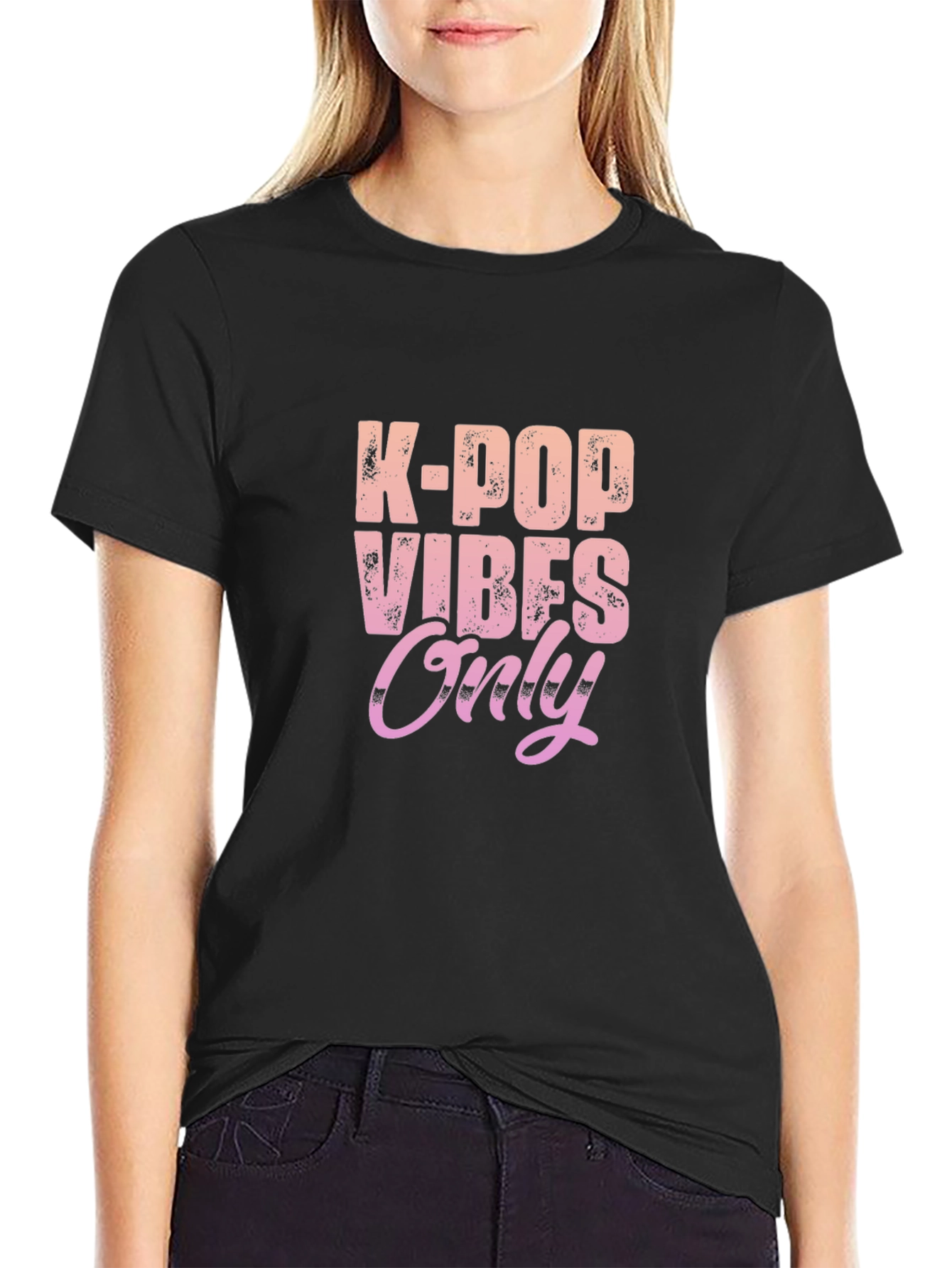 K-Pop Vibes Only Graphic T-Shirt