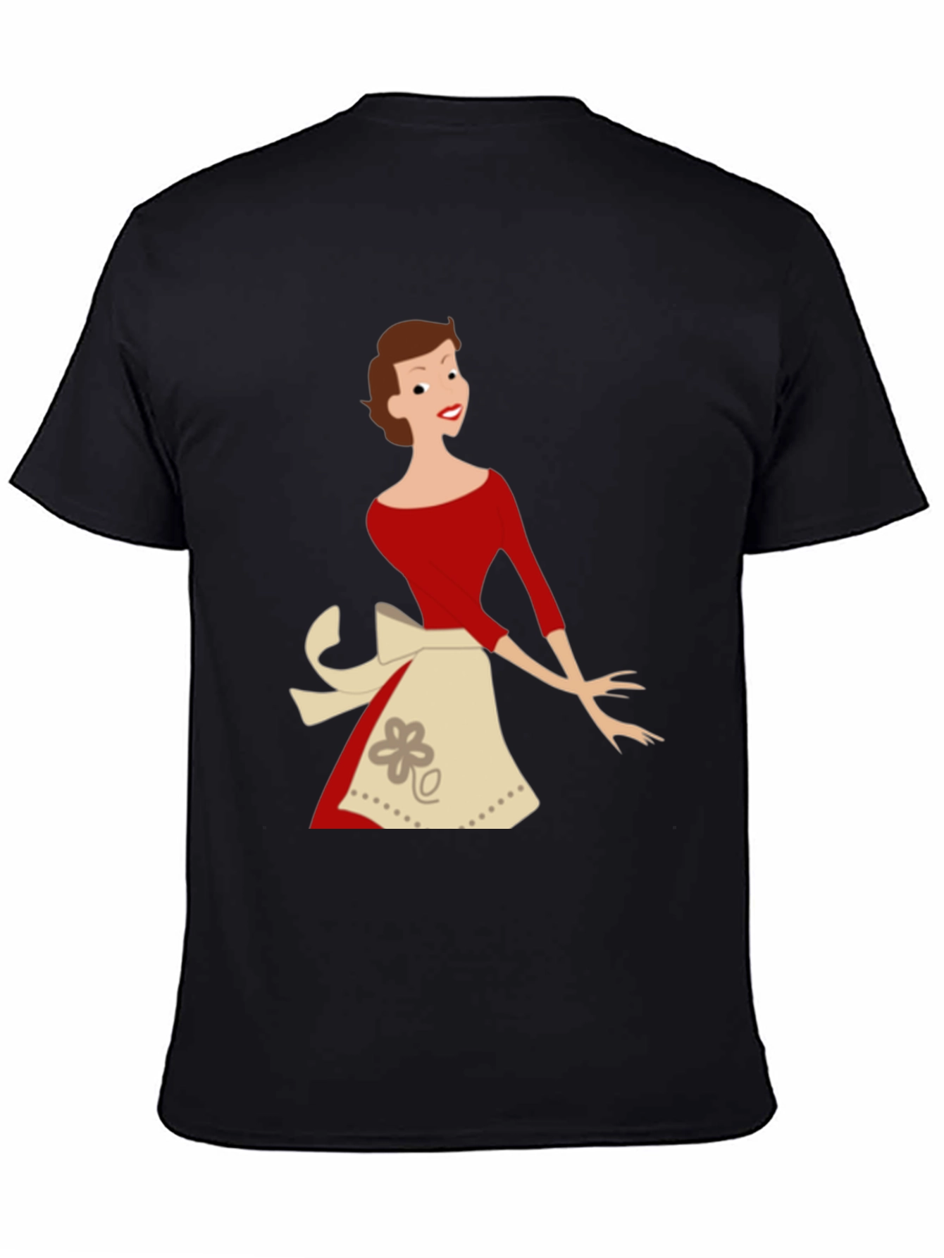 Retro Housewife T-Shirt - Black