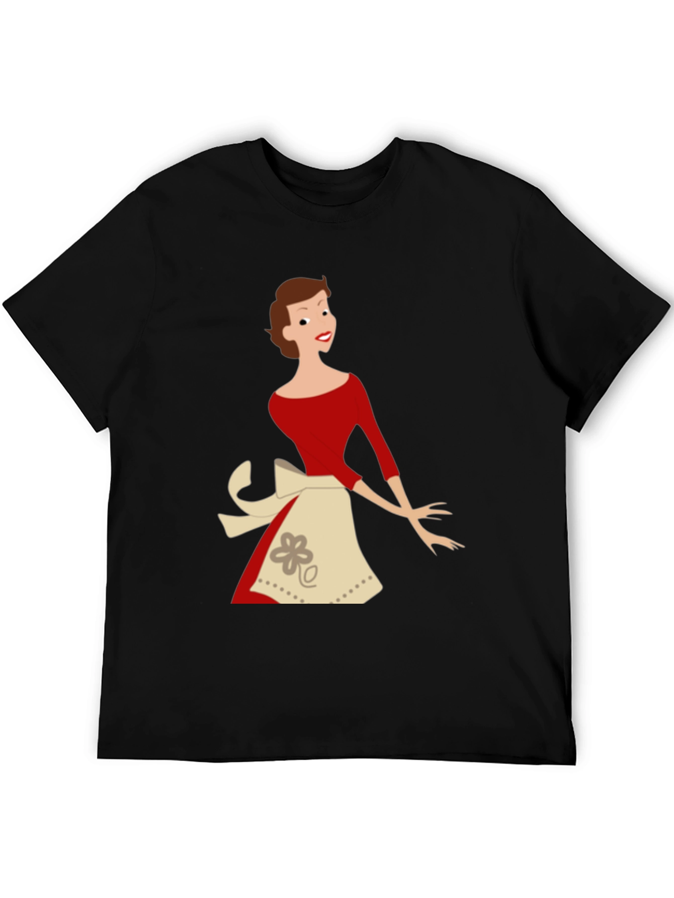 Retro Housewife T-Shirt - Black