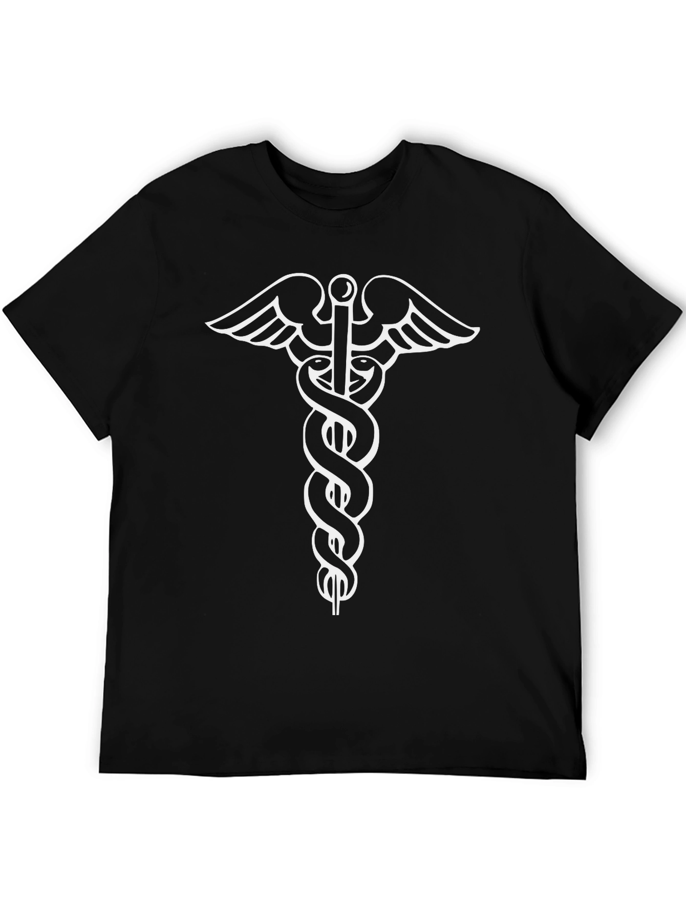 Caduceus Medical Symbol Black T-Shirt