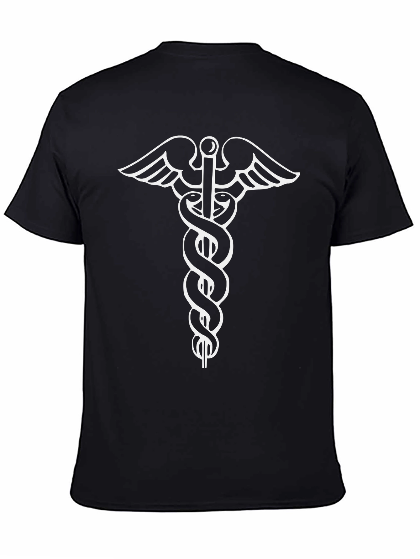 Caduceus Medical Symbol Black T-Shirt