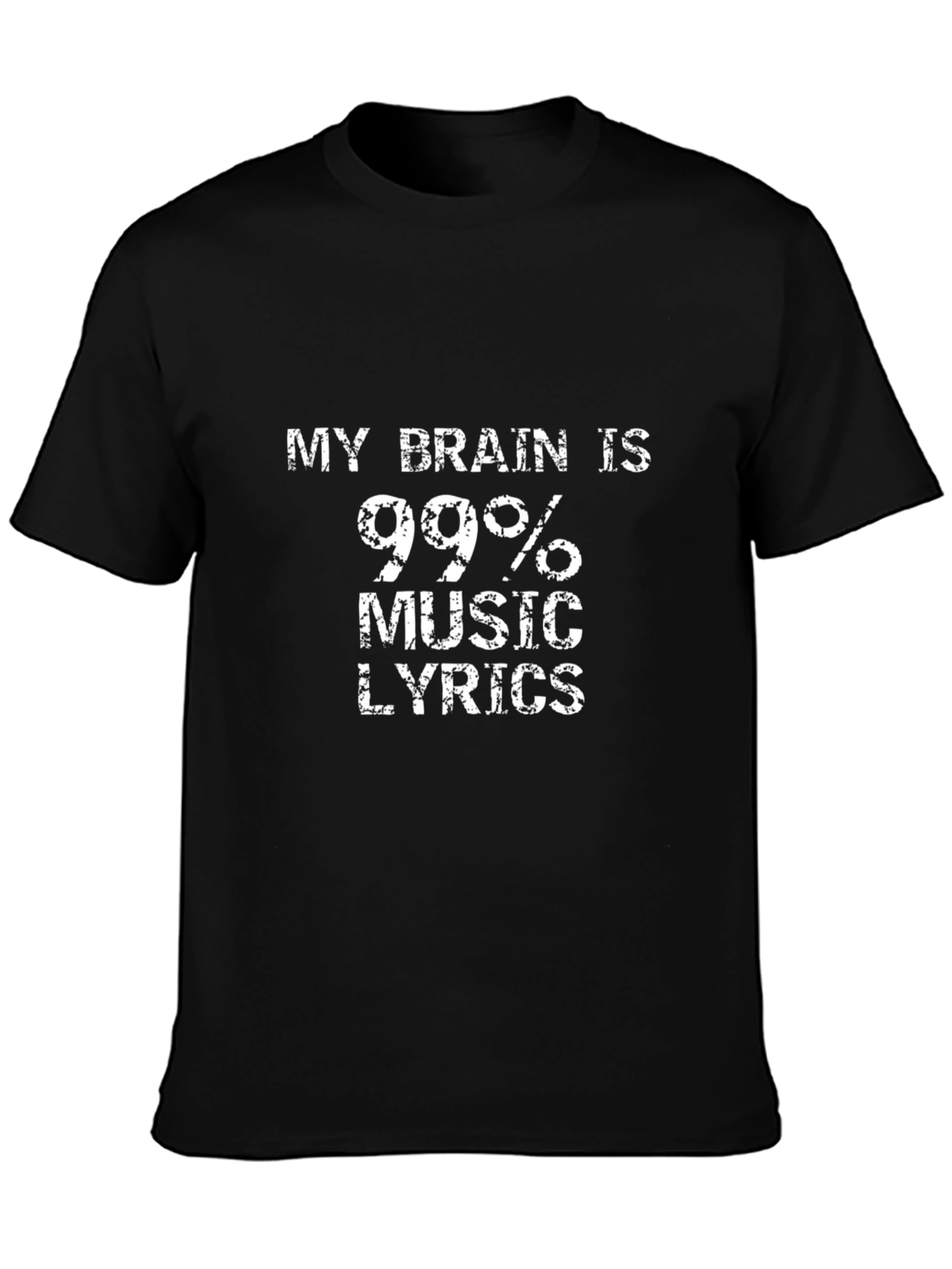 My Brain Is 99% Music Lyrics Black Tee