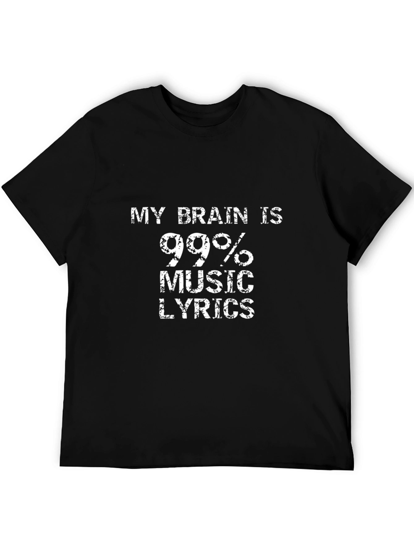 My Brain Is 99% Music Lyrics Black Tee
