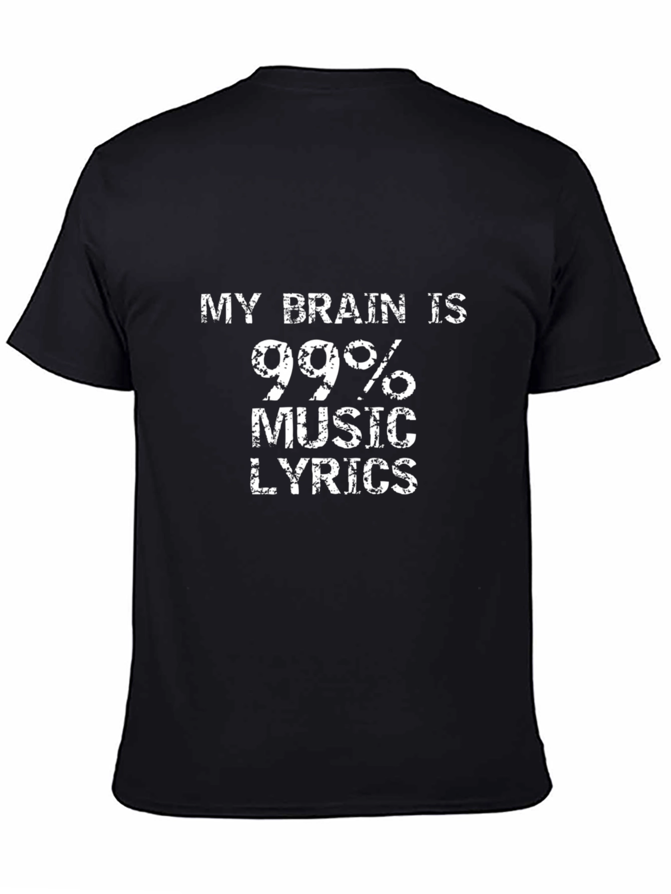 My Brain Is 99% Music Lyrics Black Tee